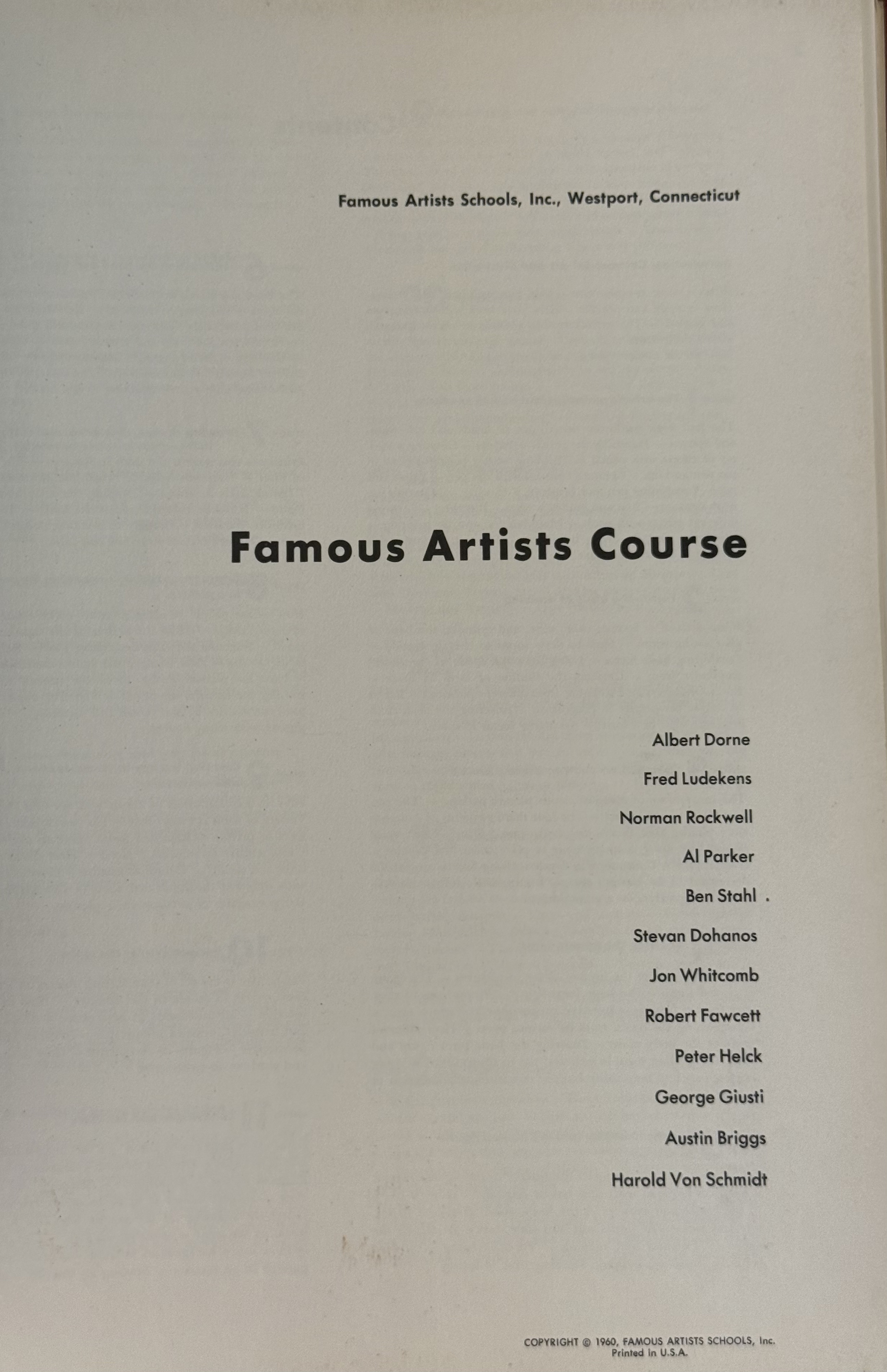 Famous Artists Schools, Inc. Course Binders 1960