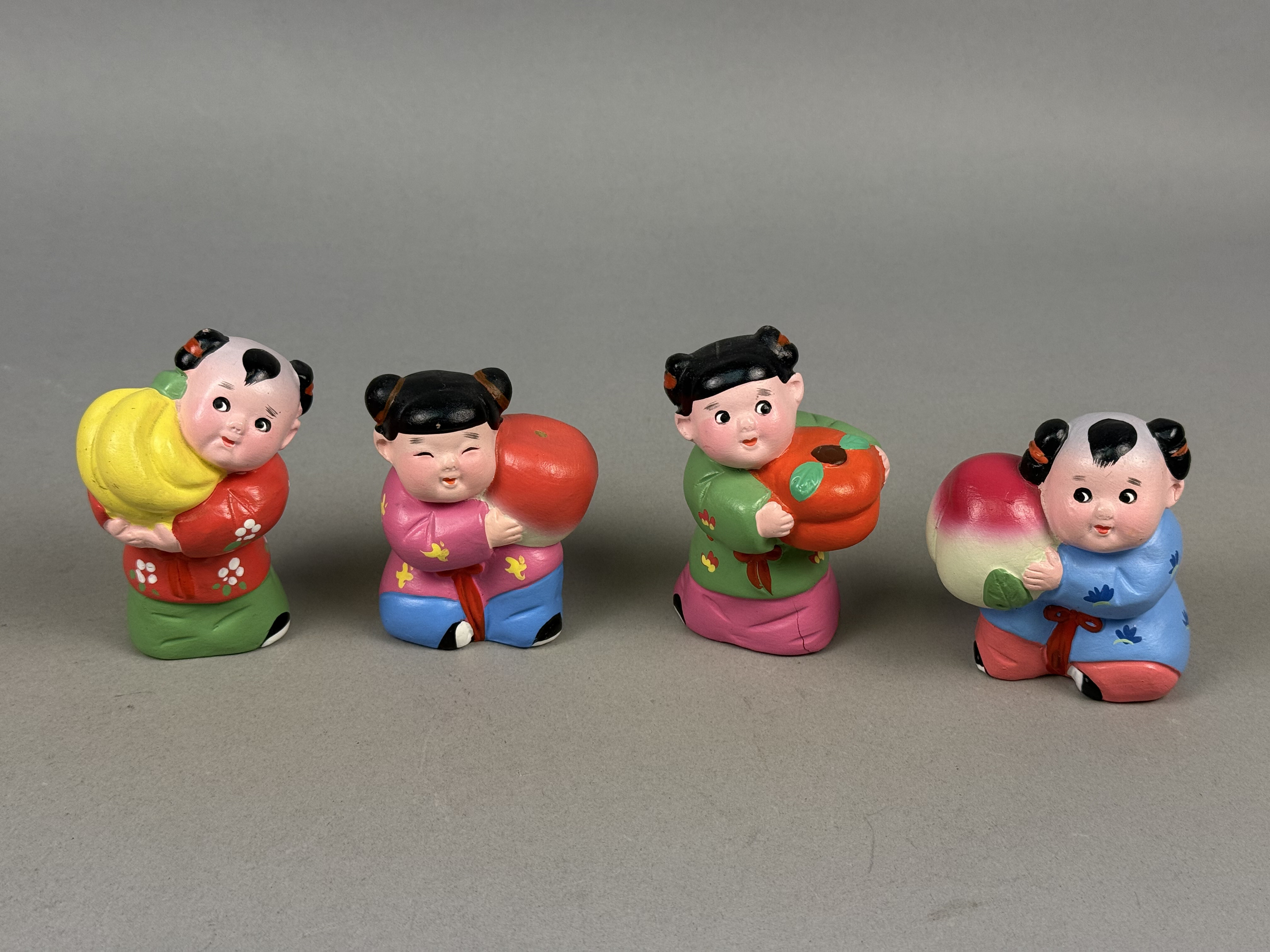 Chinese Clay Folk Art Figurines