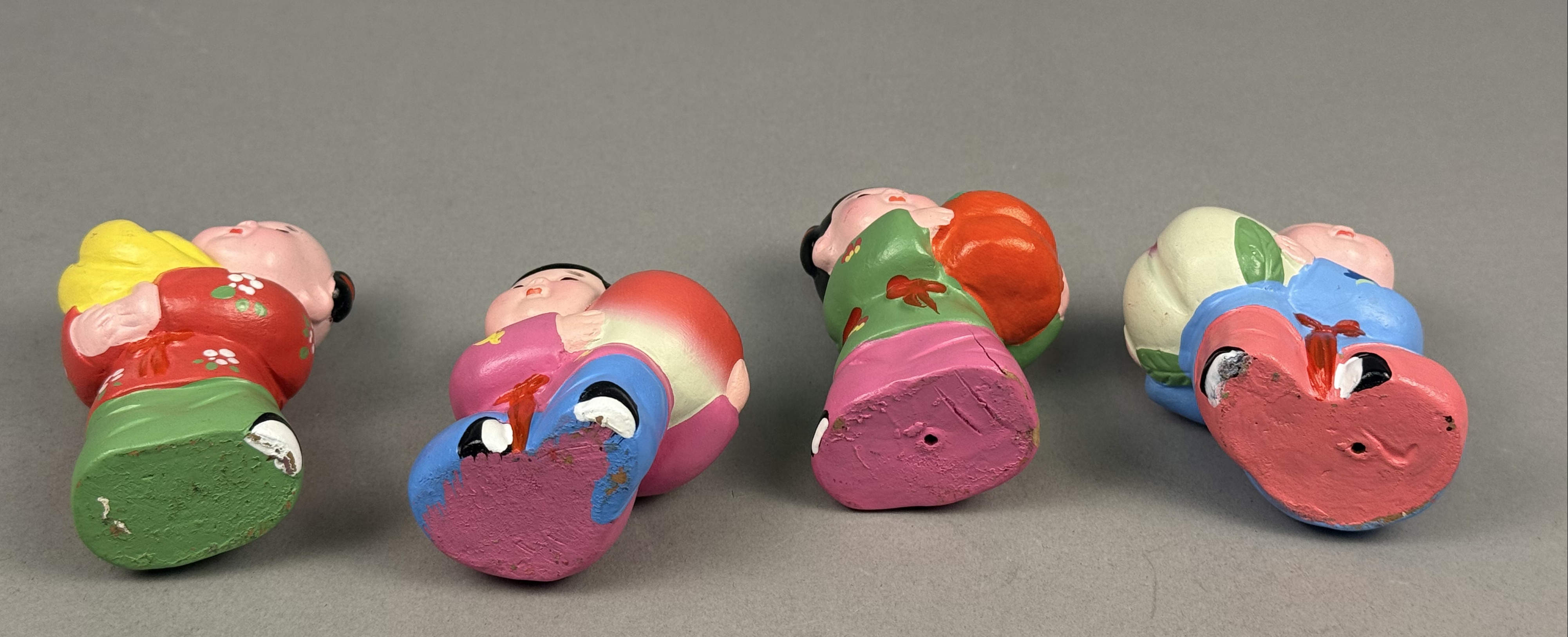 Chinese Clay Folk Art Figurines