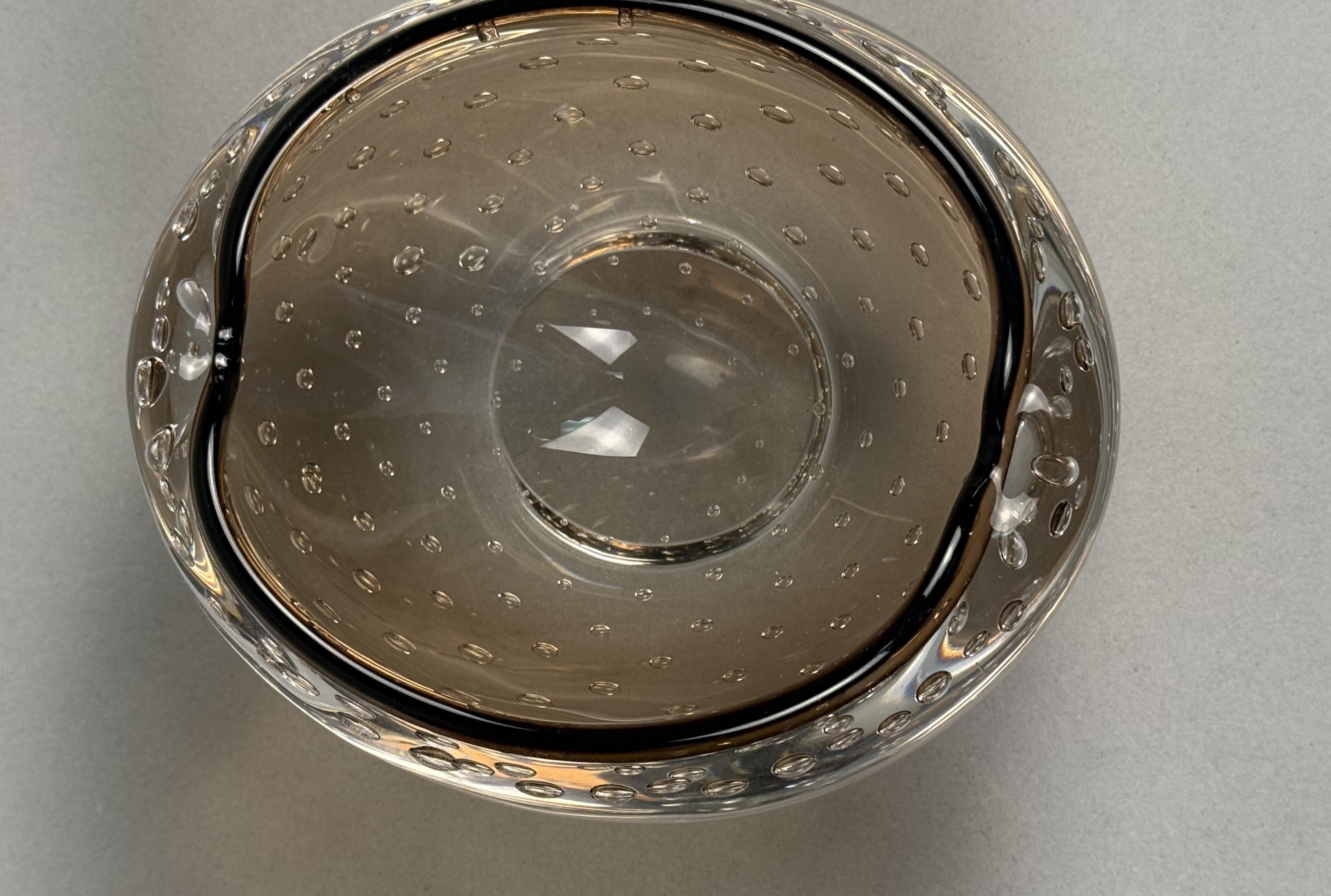 Murano Style Bullicante Art Glass Bowls