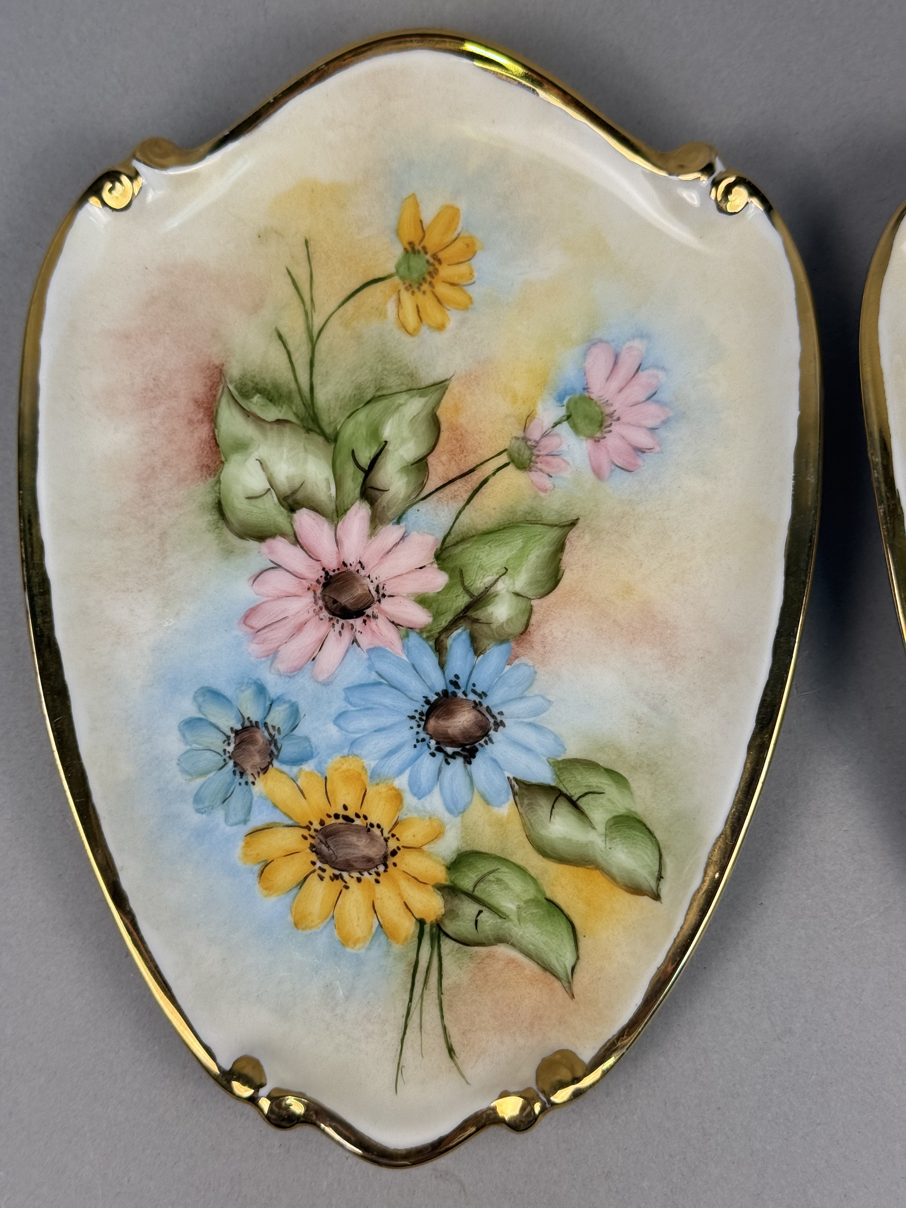 Hand-Painted Porcelain Wall Plaques A. Grambo