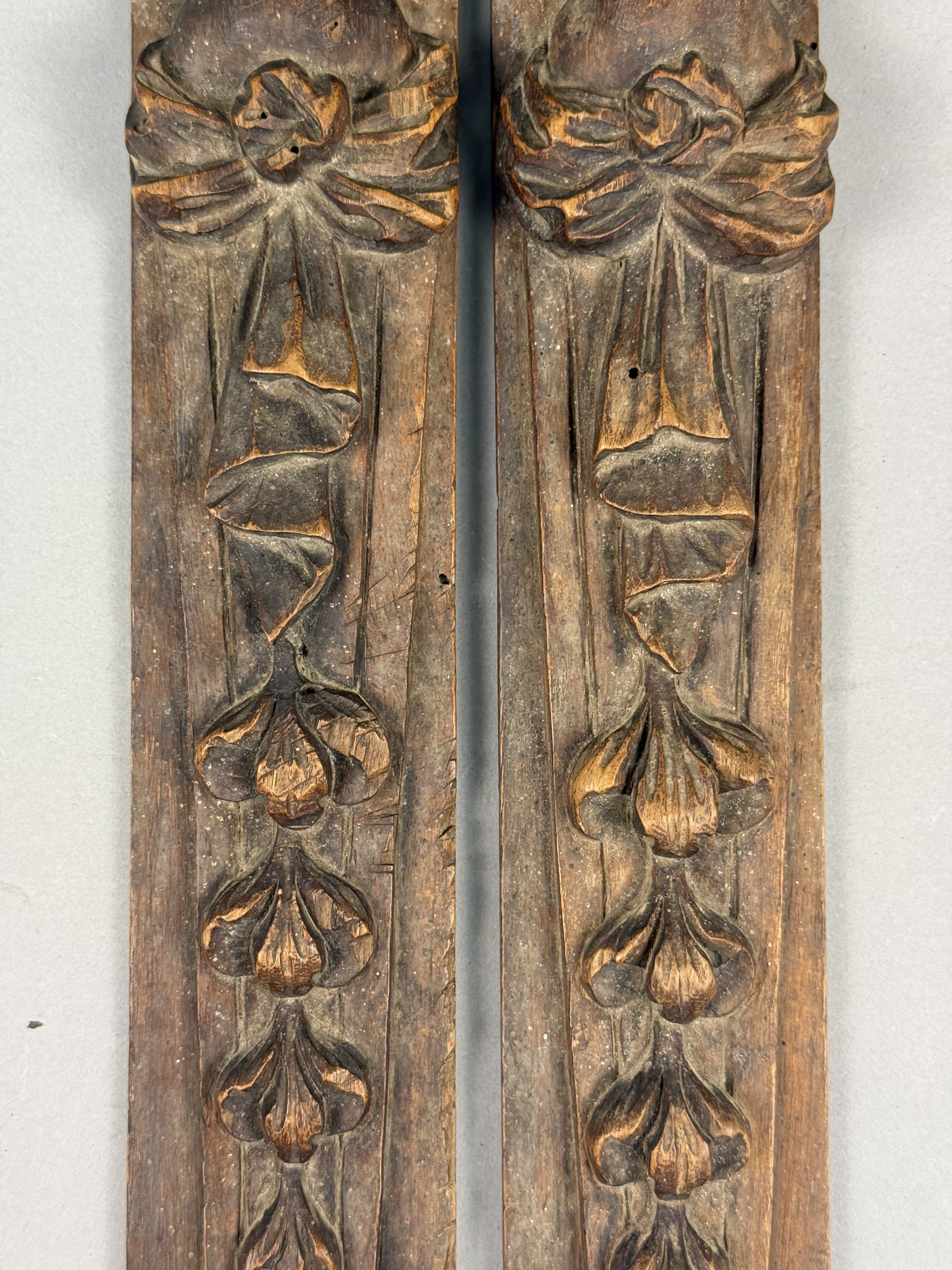 Carved Wood Figural Caryatid Terms