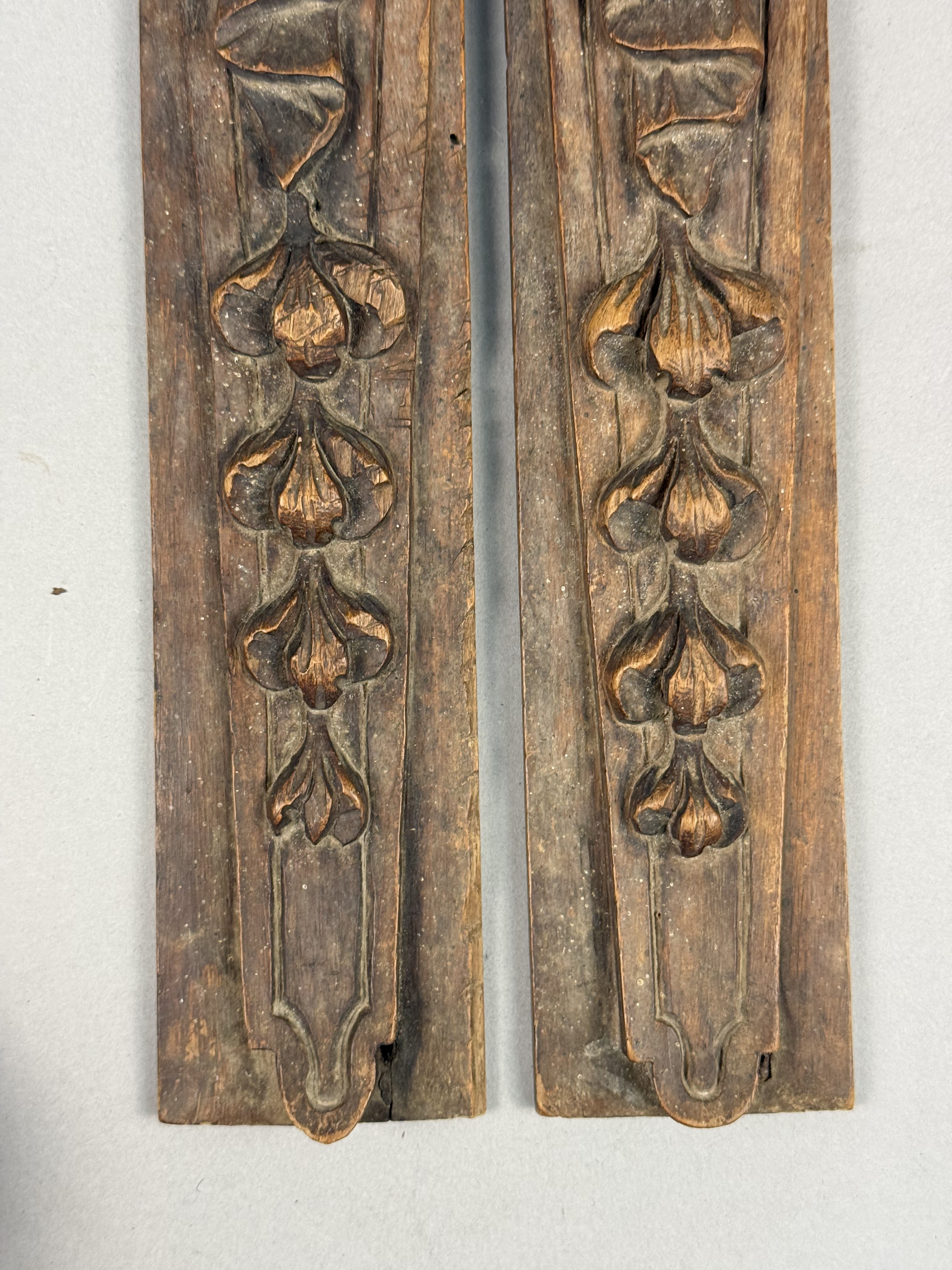 Carved Wood Figural Caryatid Terms