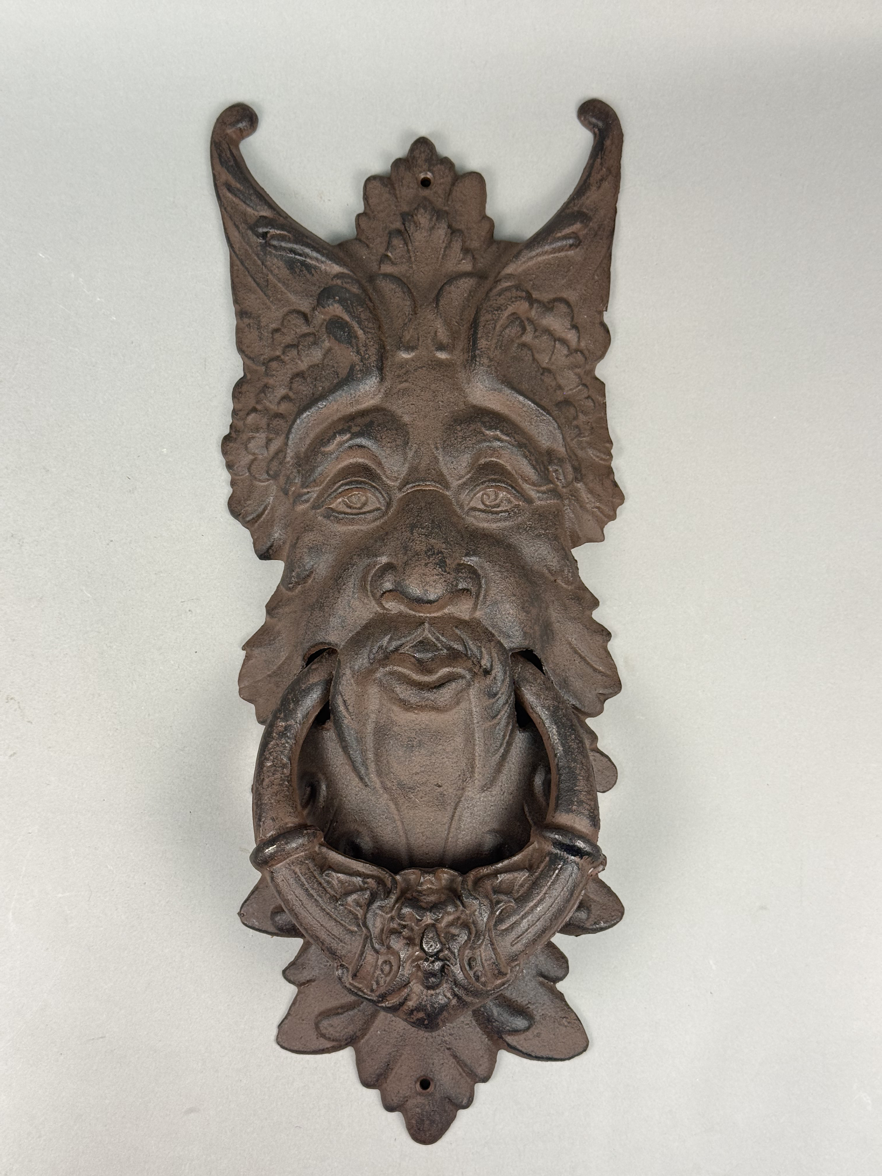 Gothic Cast Iron Green Man Door Knocker