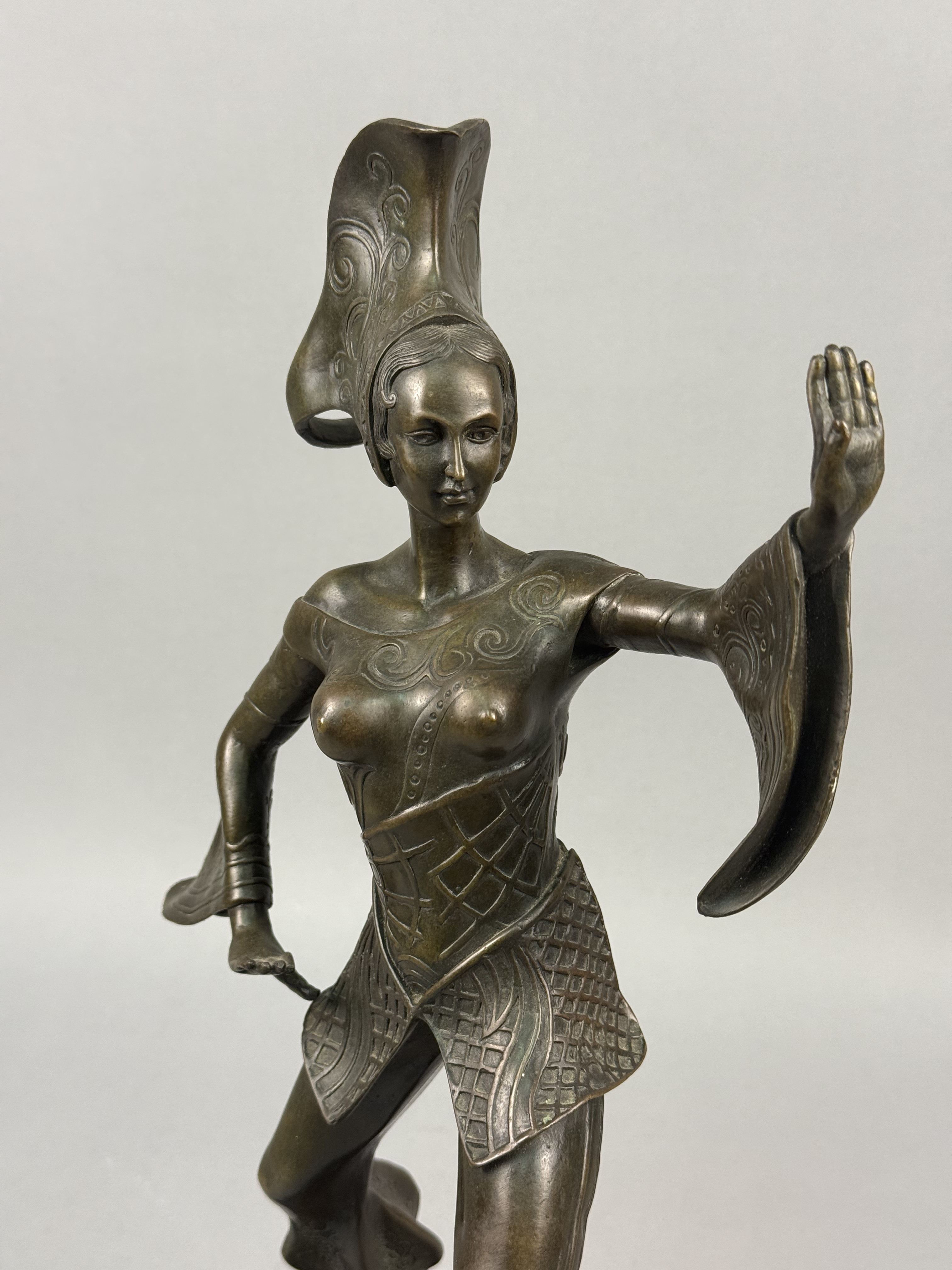 Art Deco Style Bronze Dancer Sculpture