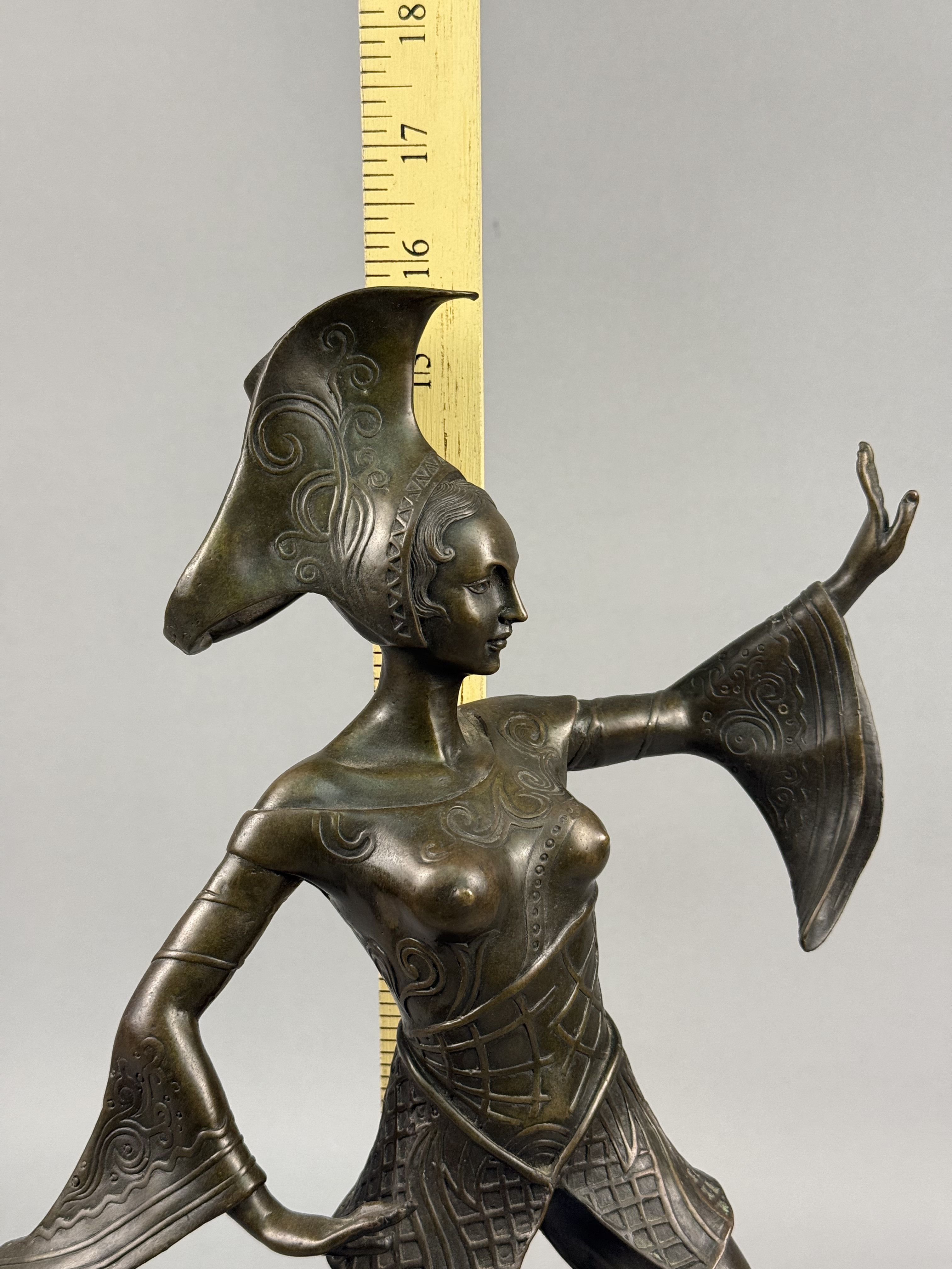Art Deco Style Bronze Dancer Sculpture