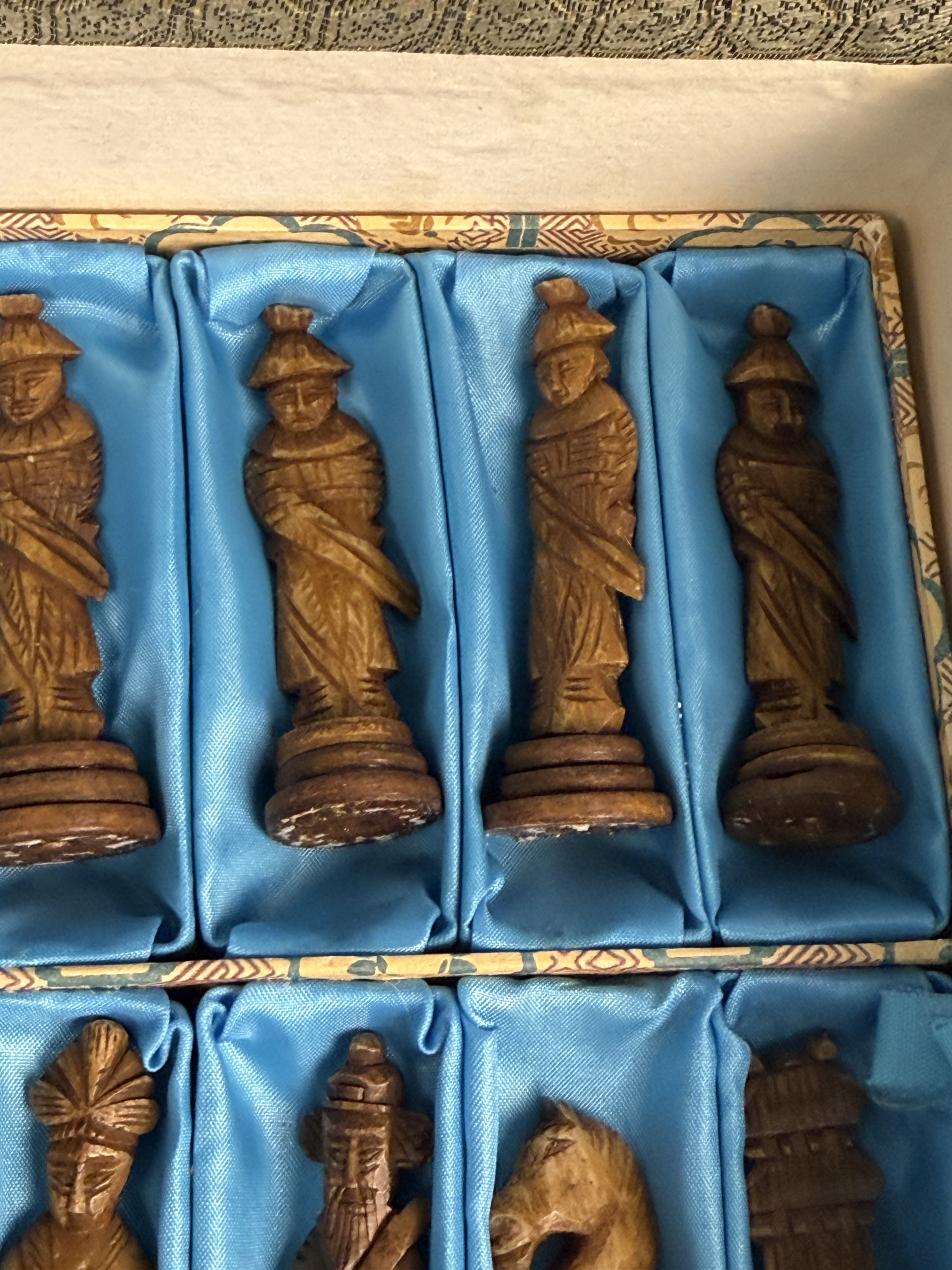 Chinese Carved Bone Chess Set