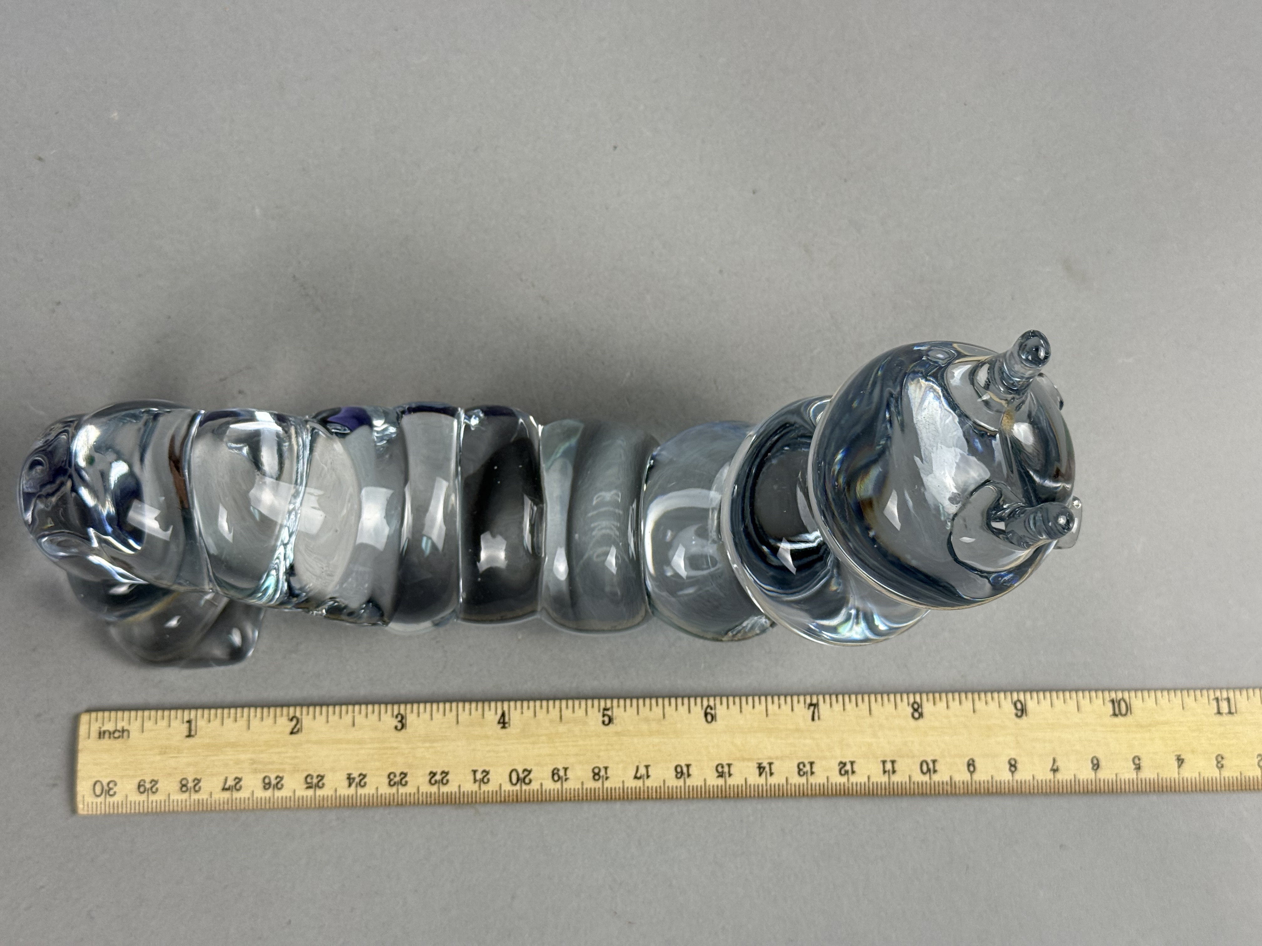 Signed Studio Glass Caterpillar Figurine