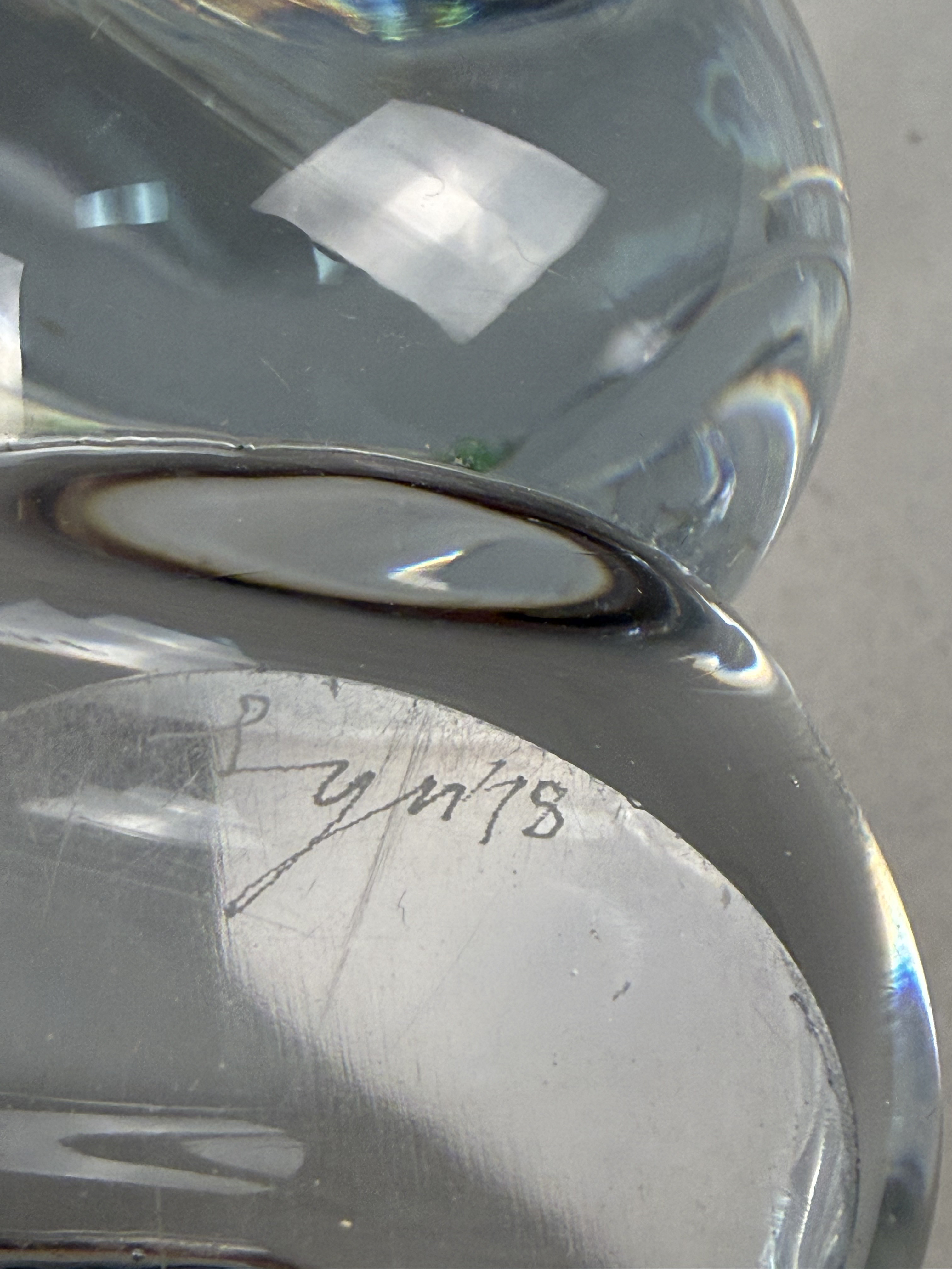 Signed Studio Glass Caterpillar Figurine