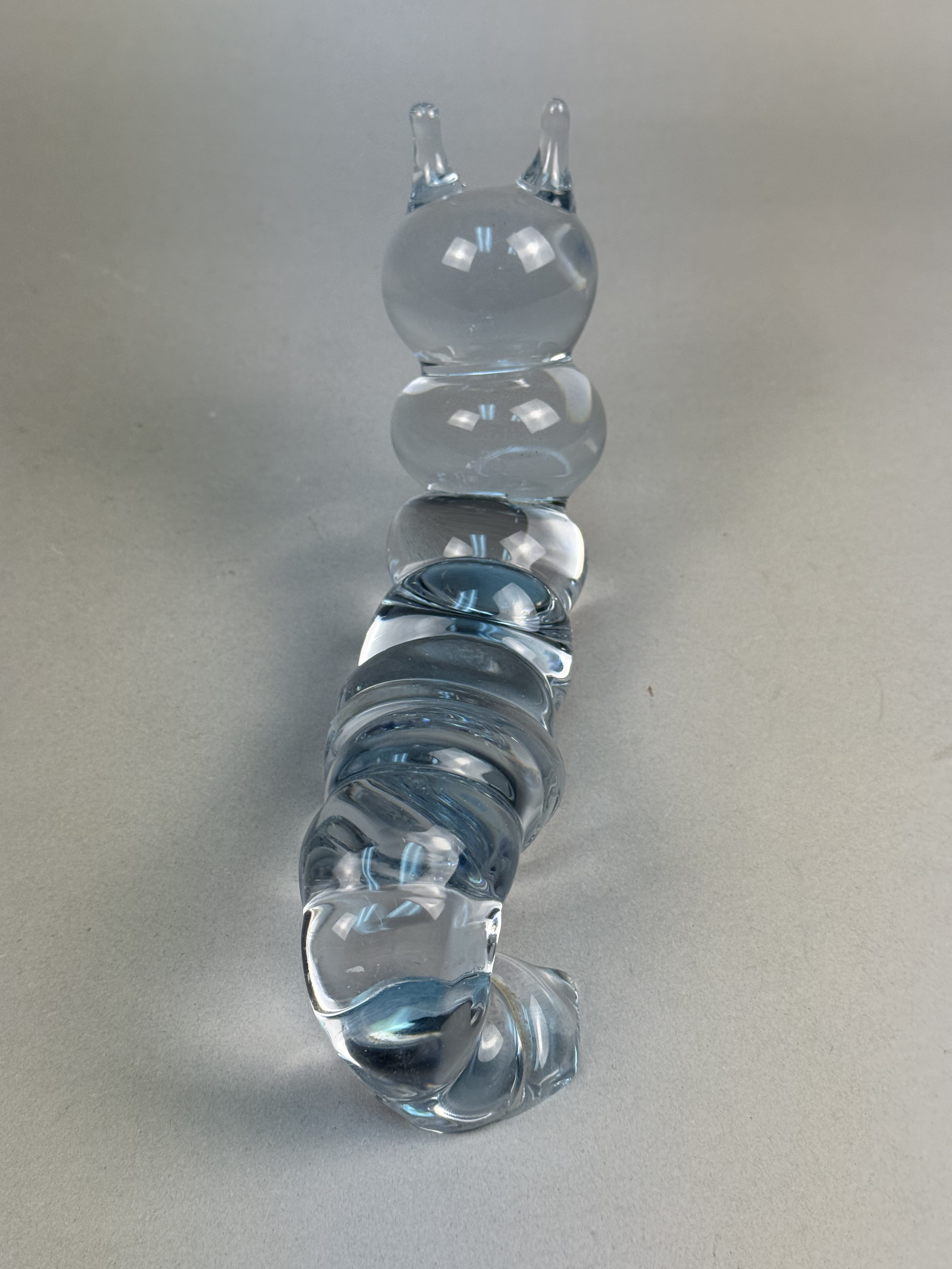 Signed Studio Glass Caterpillar Figurine