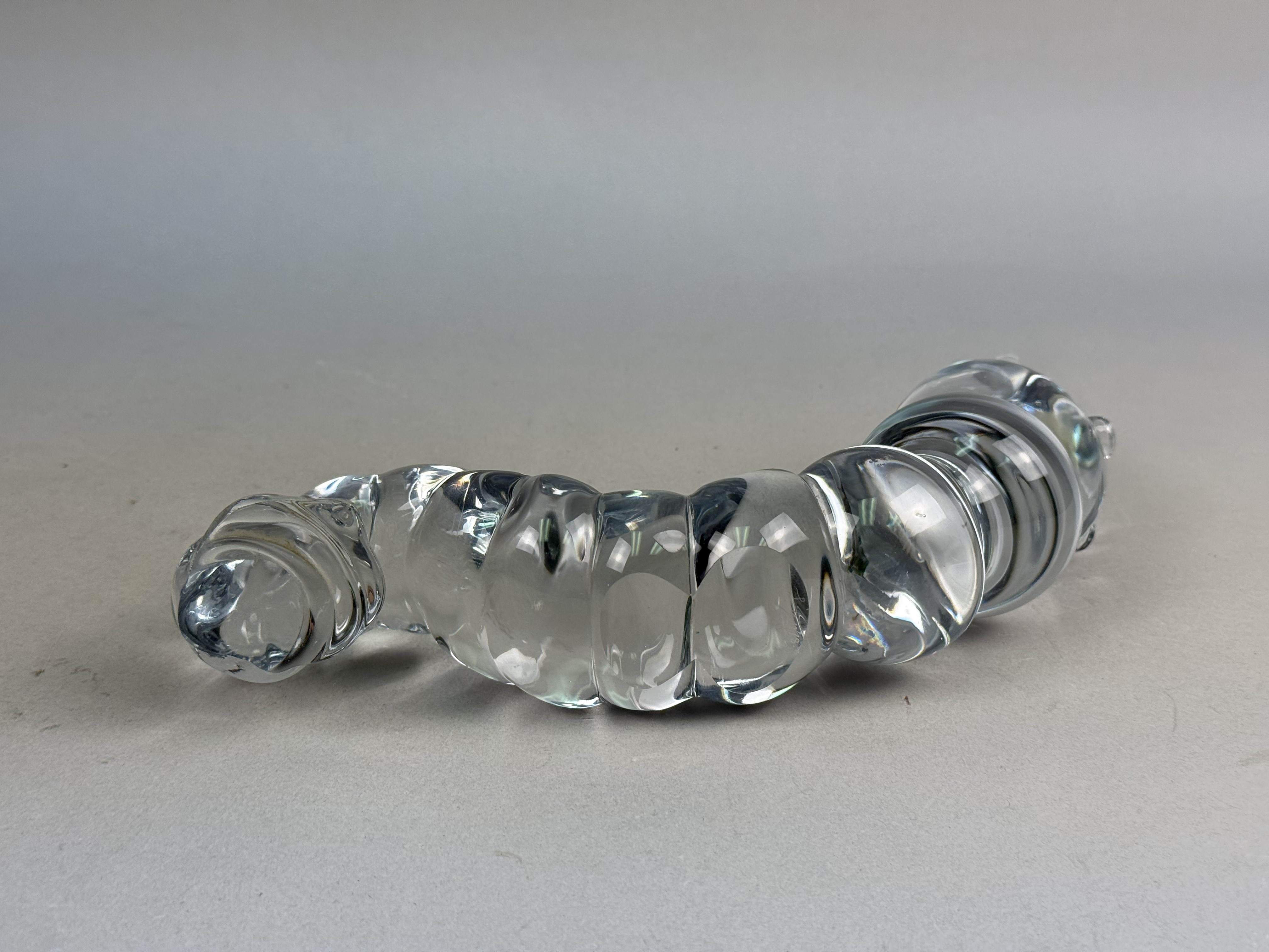 Signed Studio Glass Caterpillar Figurine