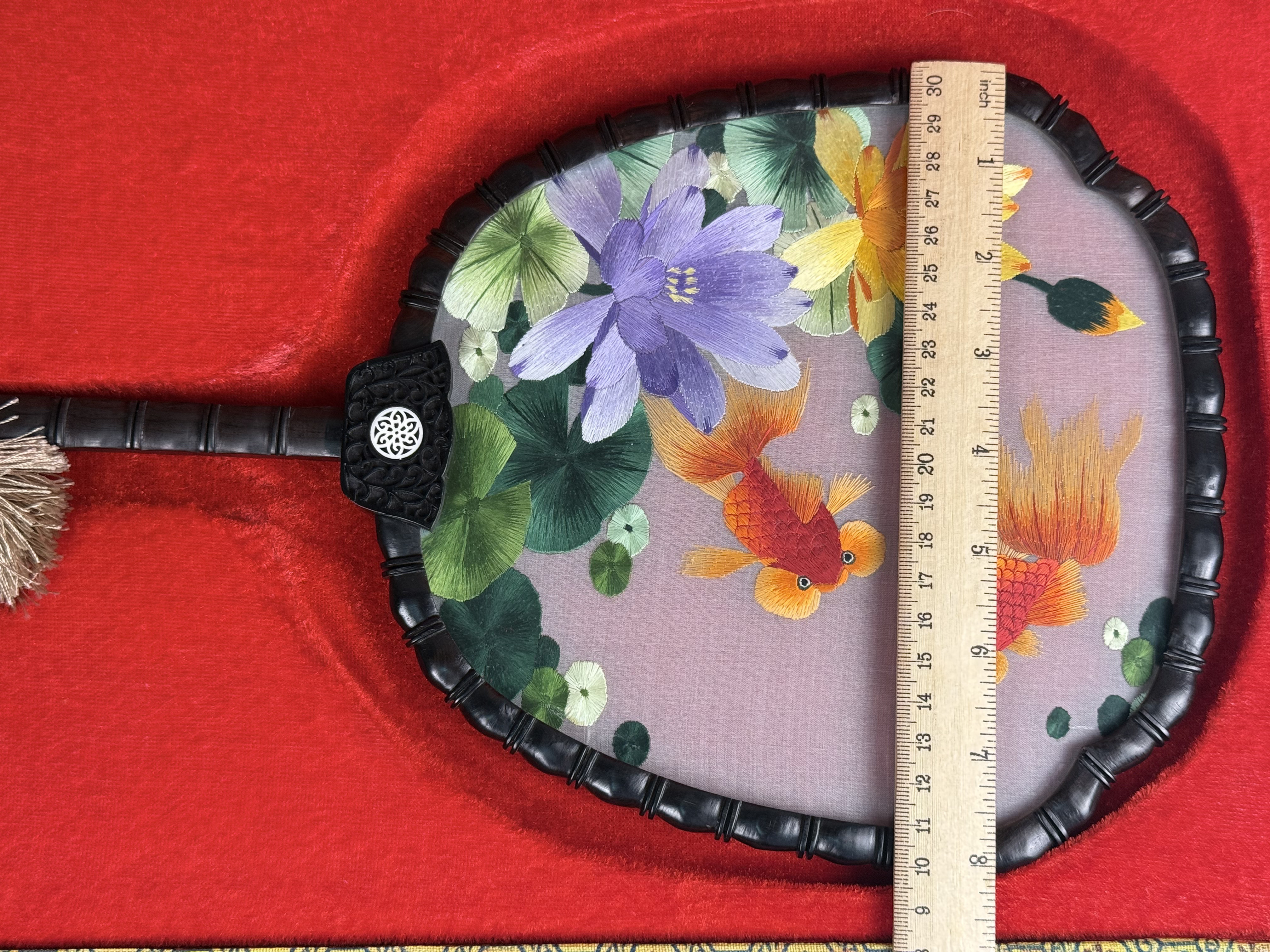 Chinese Suzhou Double-Sided Silk Table Fan