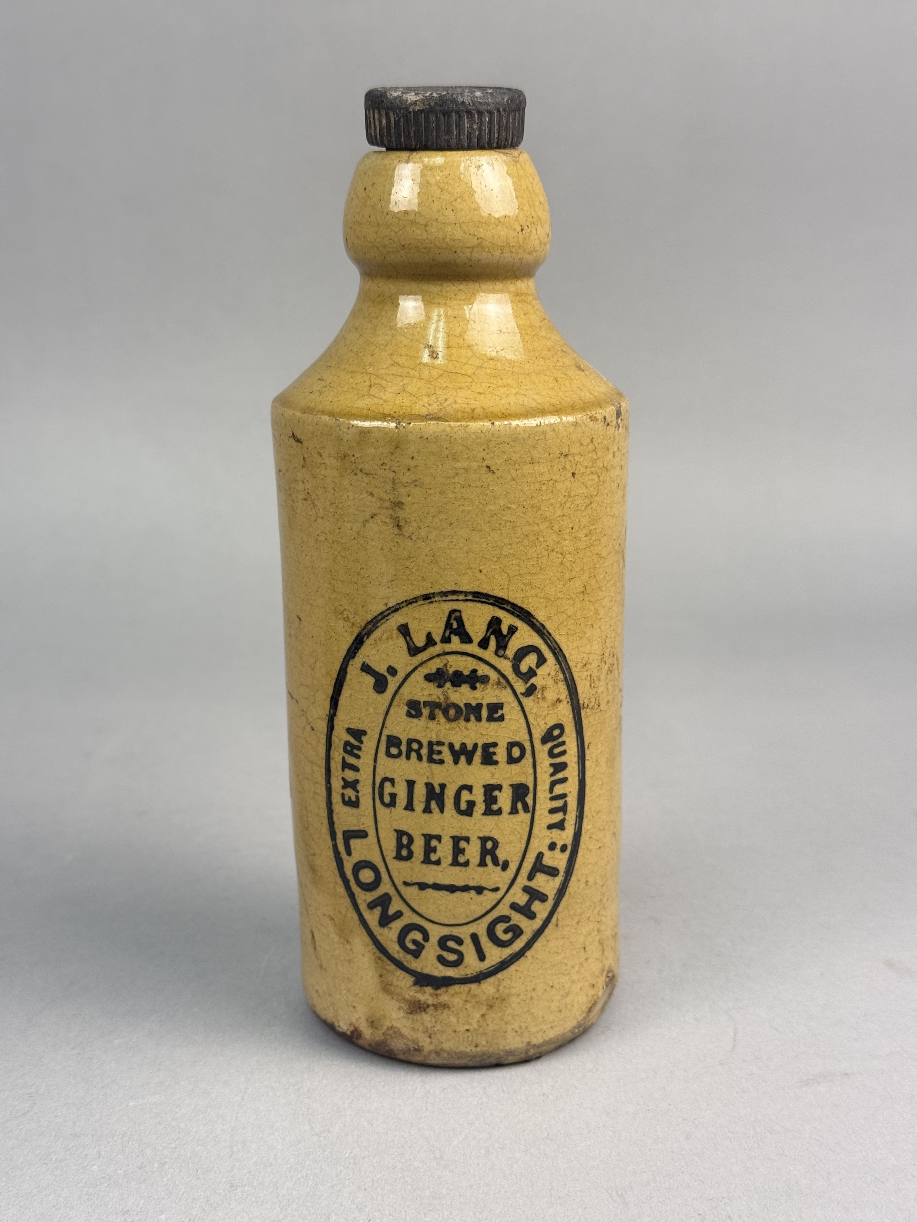 J. Lang Longsight Manchester Ginger Beer Bottle