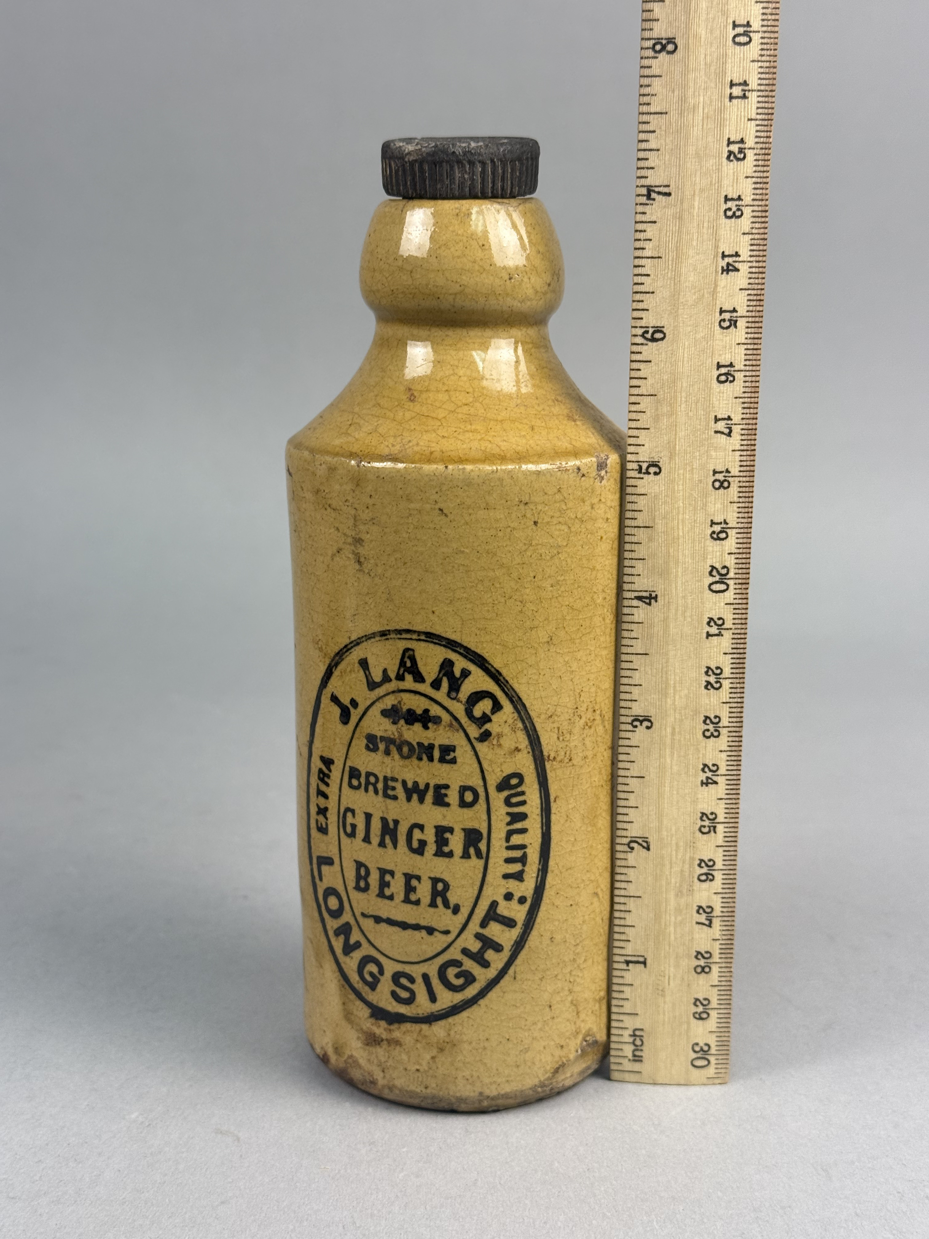 J. Lang Longsight Manchester Ginger Beer Bottle