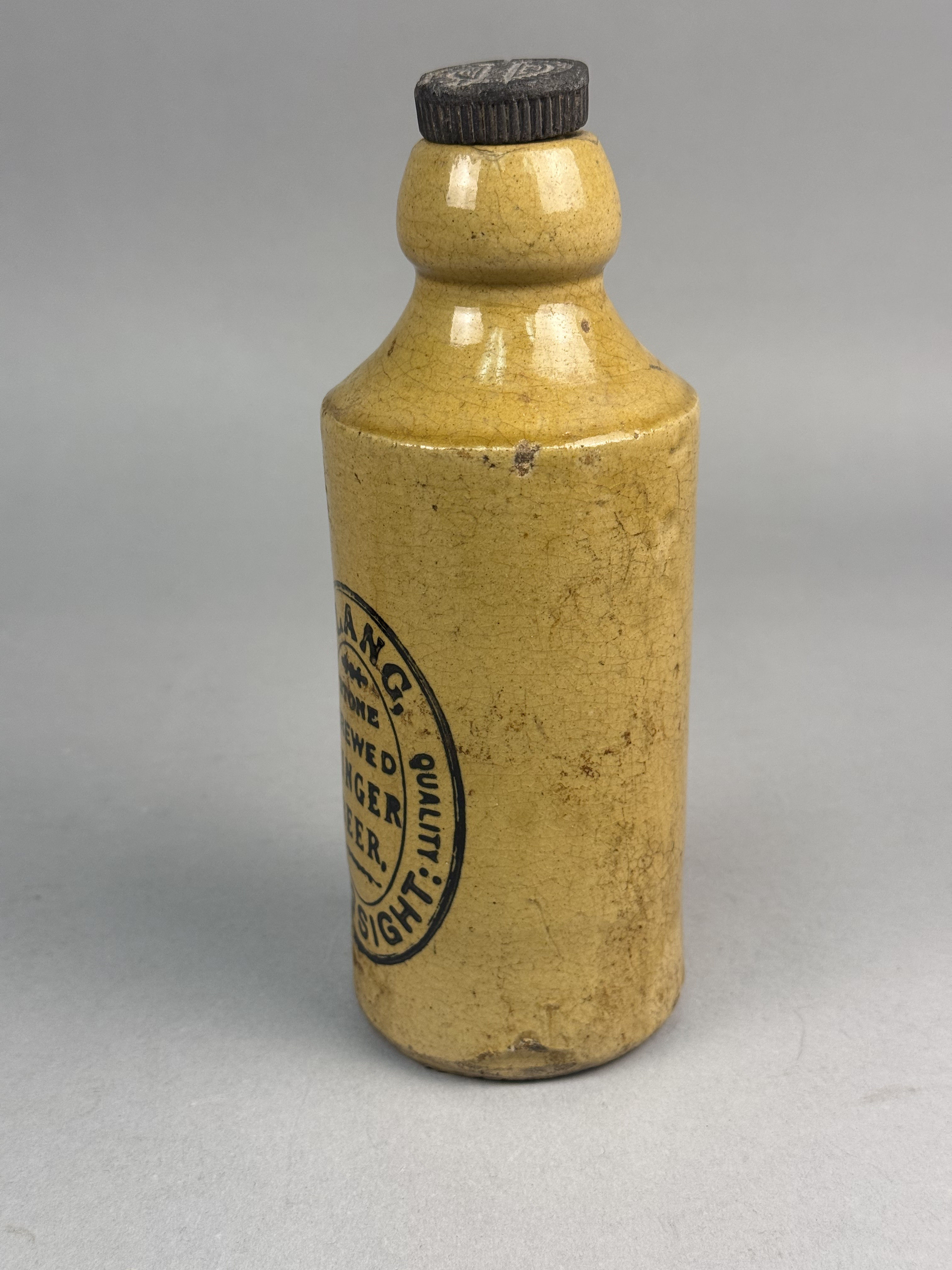 J. Lang Longsight Manchester Ginger Beer Bottle