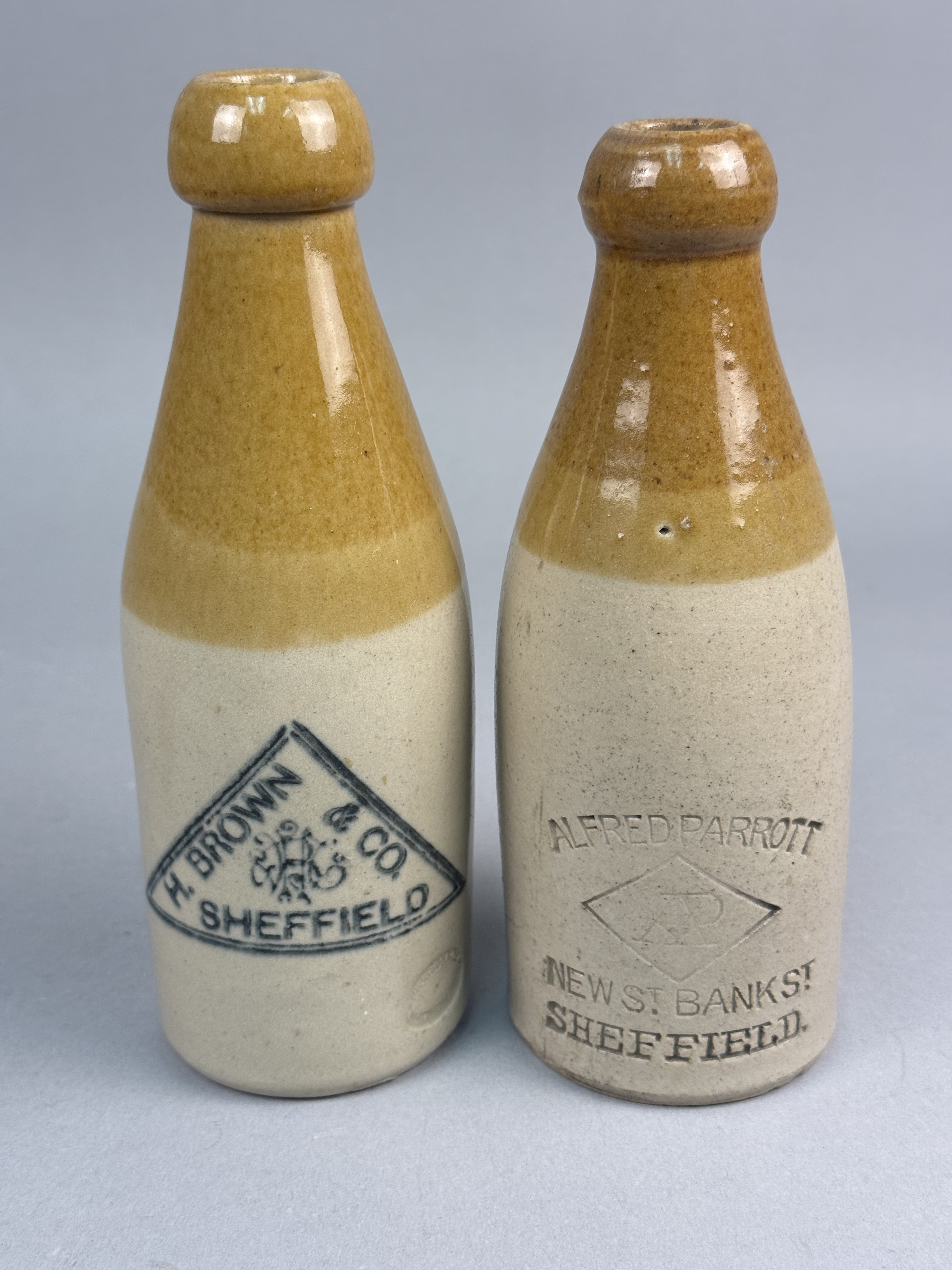 Stoneware Bottles for H. Brown & Alfred Parrott