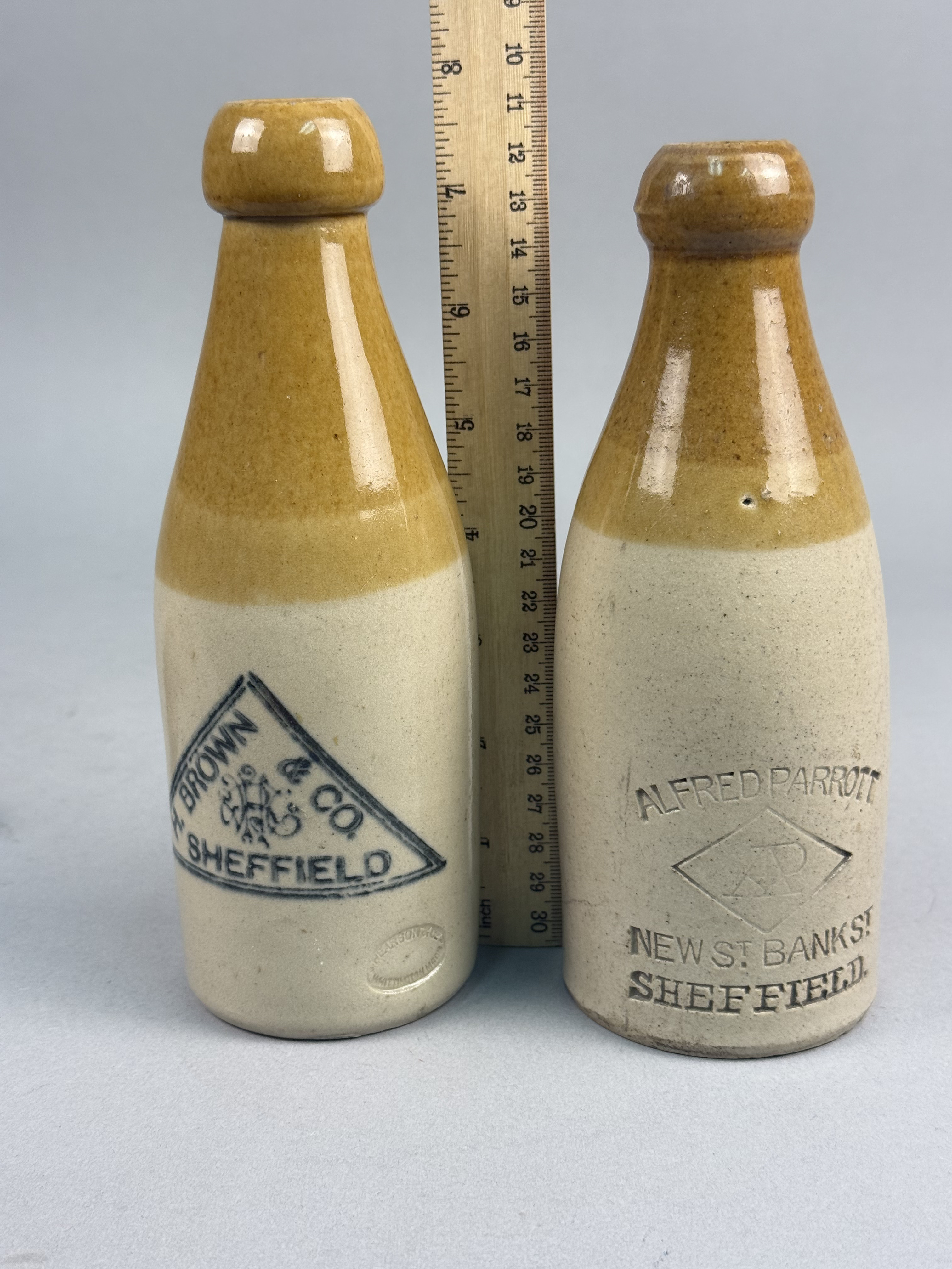 Stoneware Bottles for H. Brown & Alfred Parrott