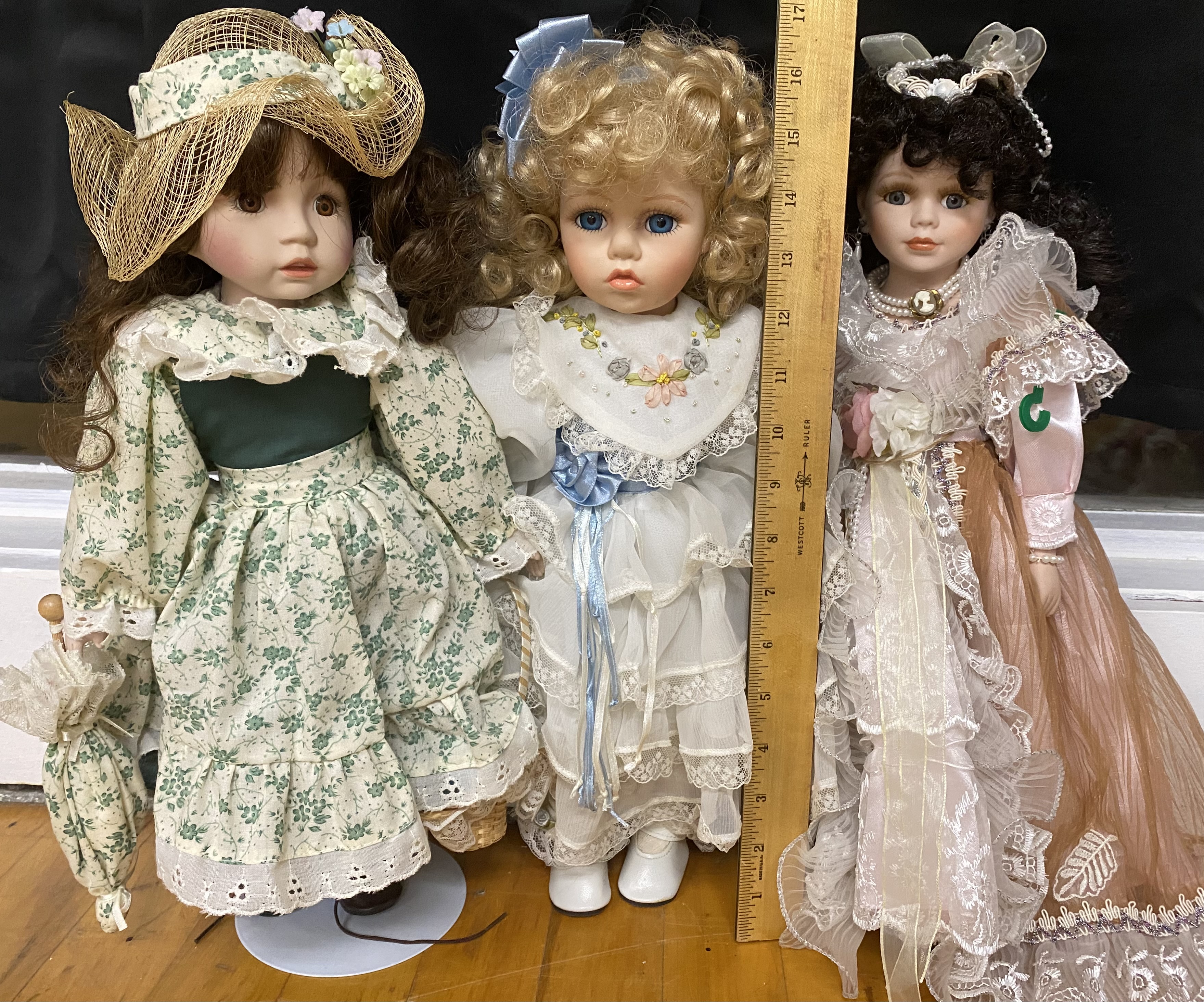 12 Porcelain Collector Dolls