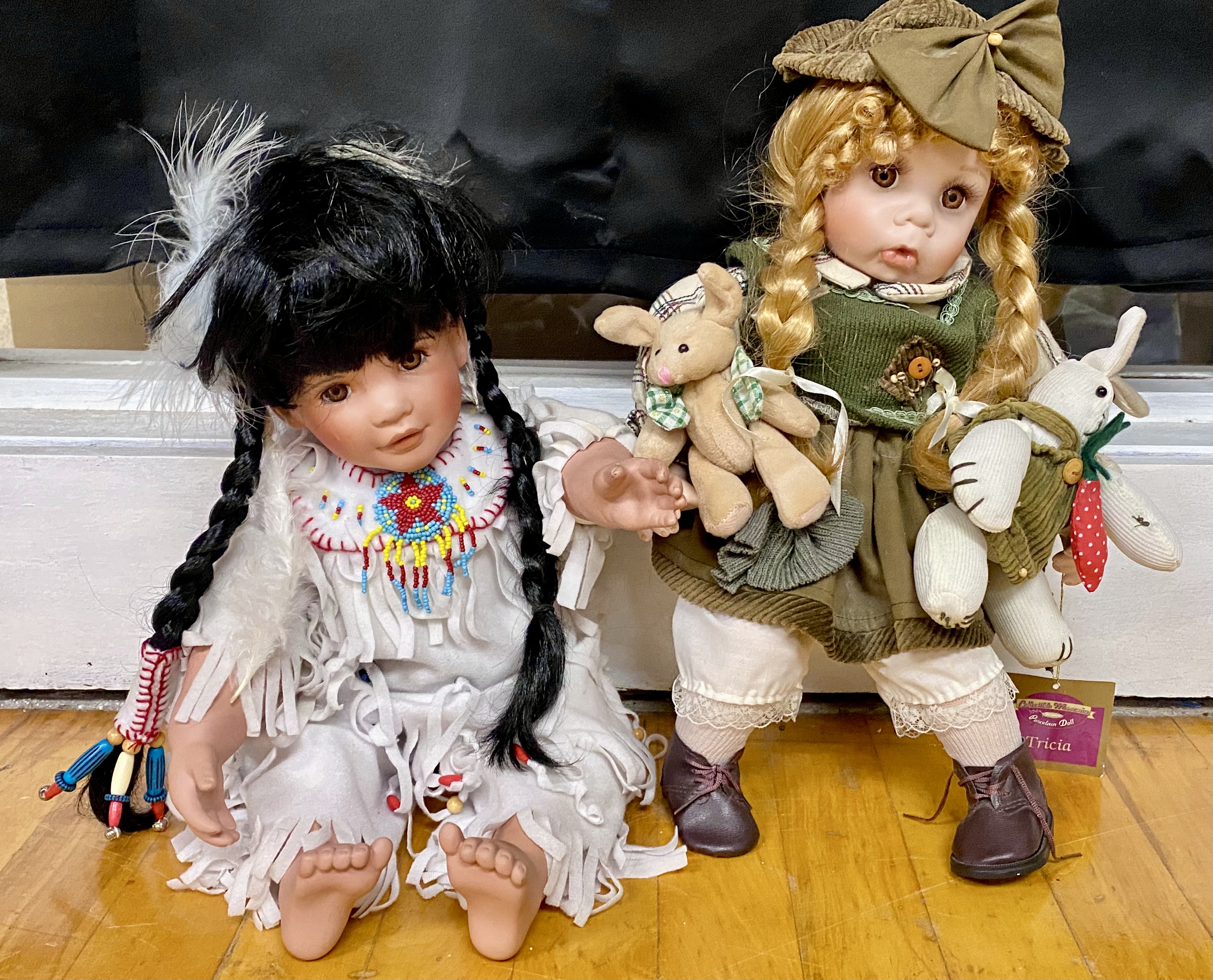12 Contemporary Collectible Porcelain Dolls