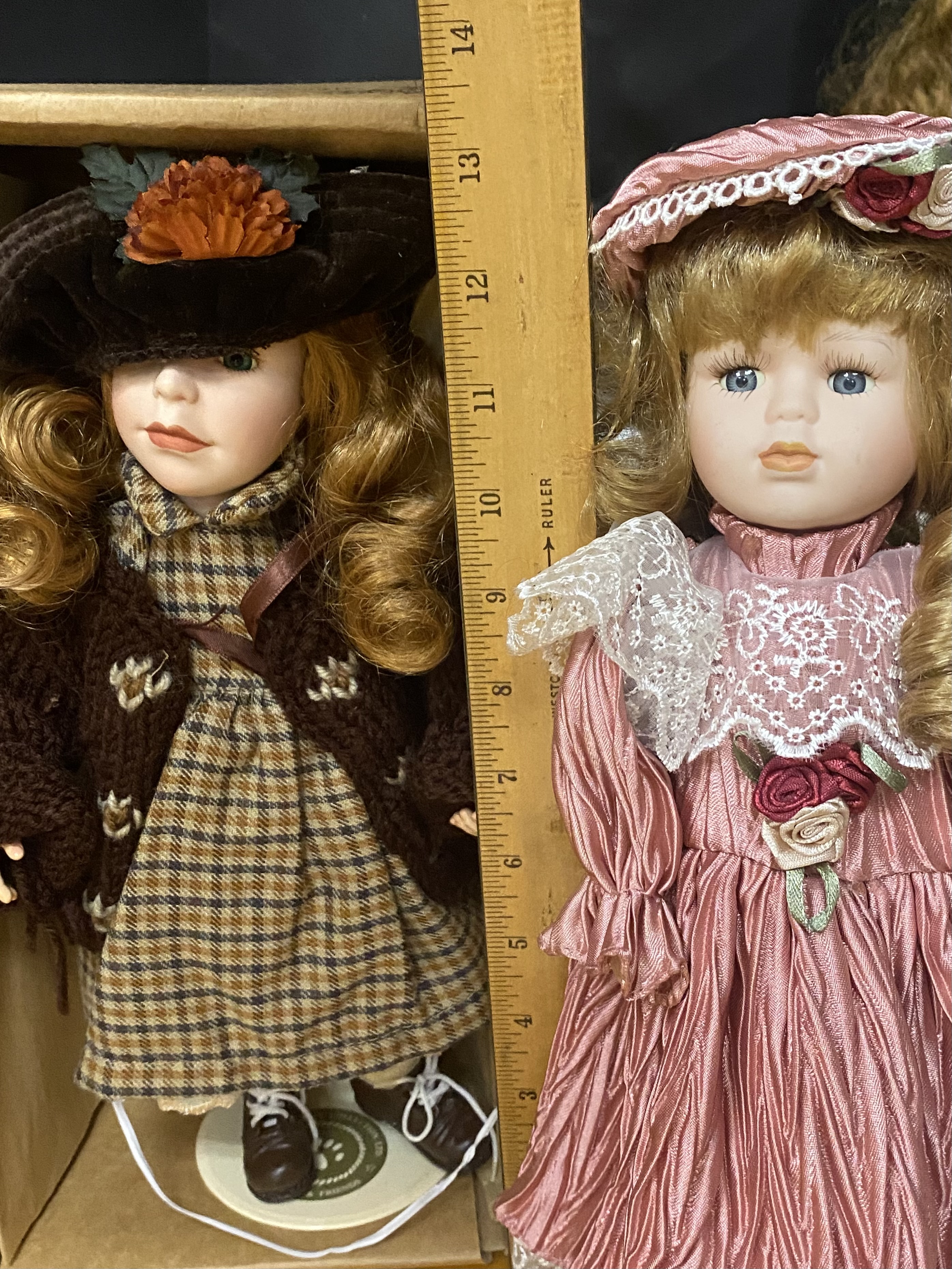 9 Contemporary Porcelain Collectible Dolls