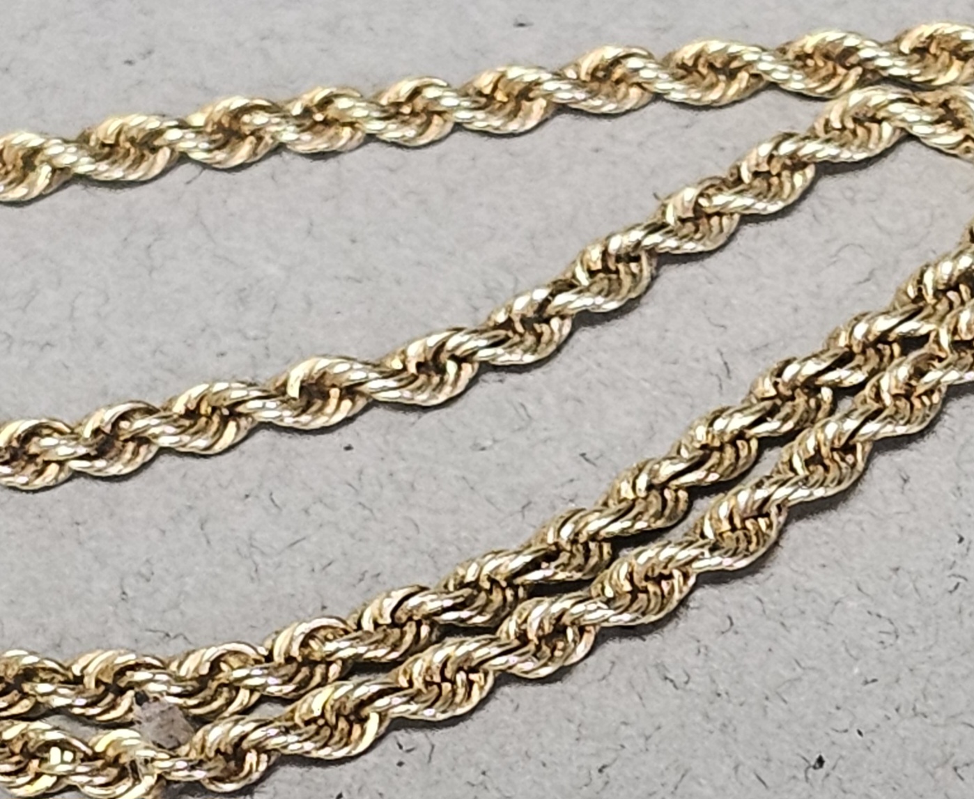 14K Yellow Gold Rope Chain Necklace 4.1 Grams