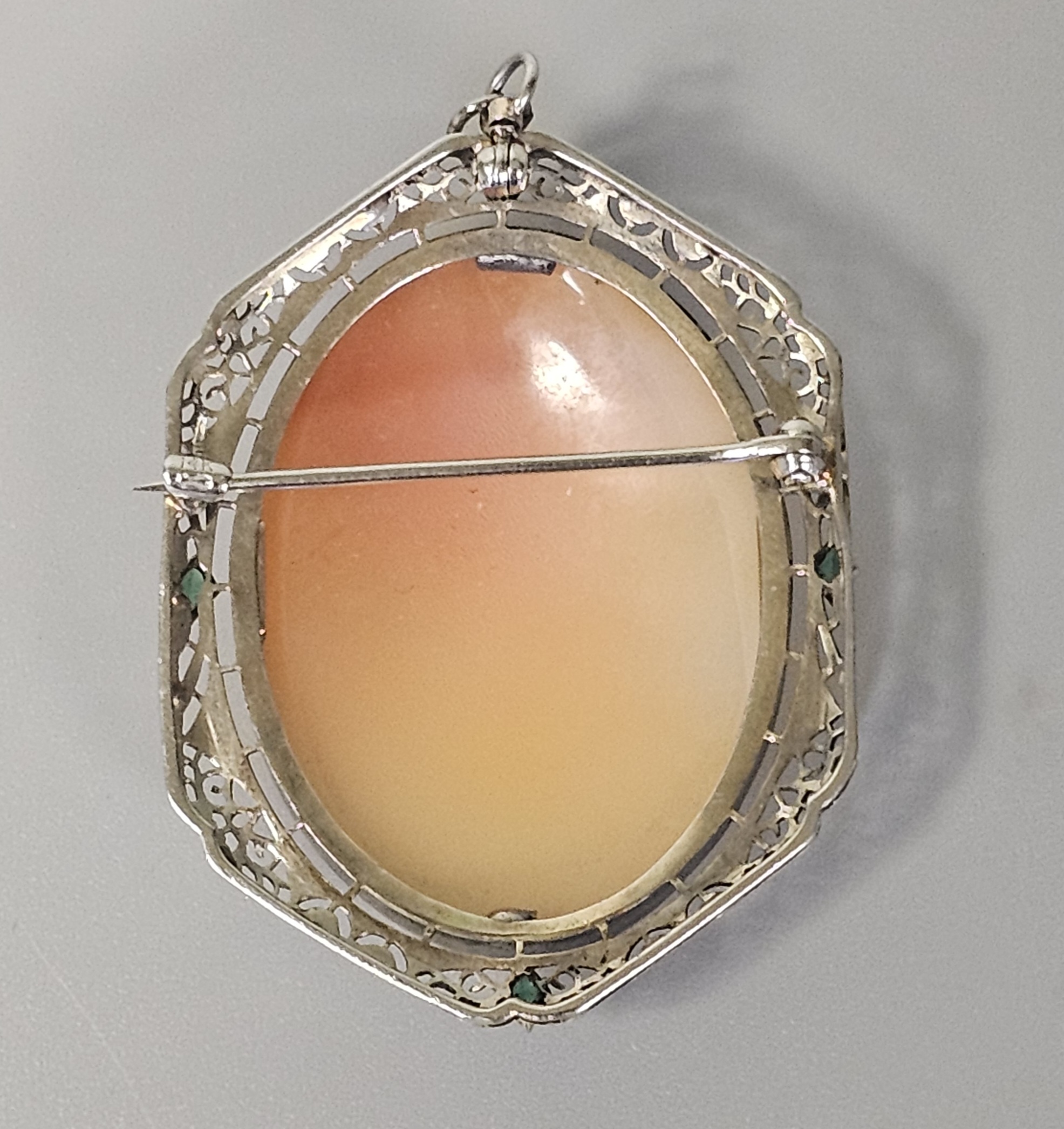 Art Deco 14K Carved Shell Cameo 11.2 Grams