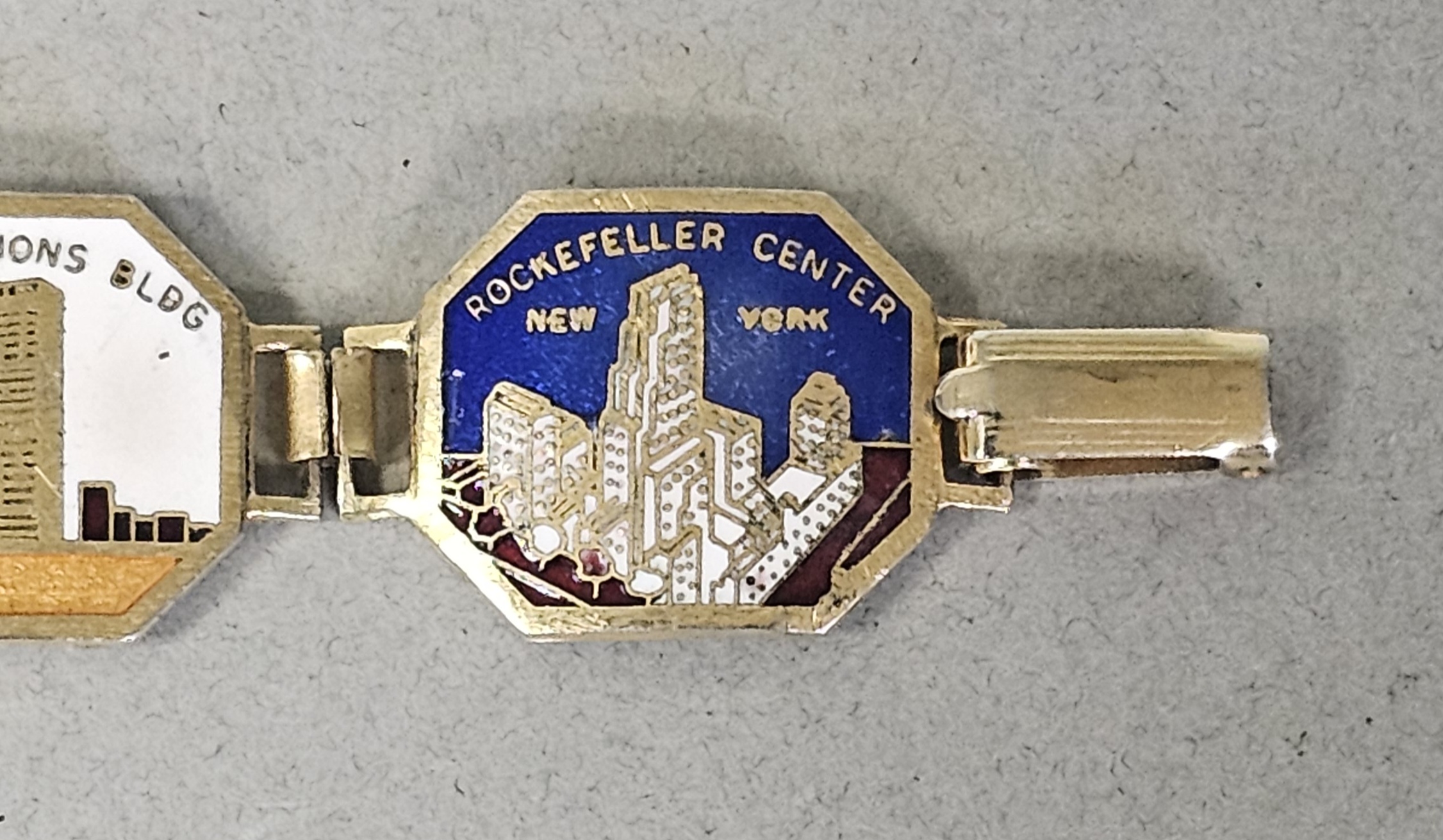 Vintage New York City Souvenir Enamel Bracelet