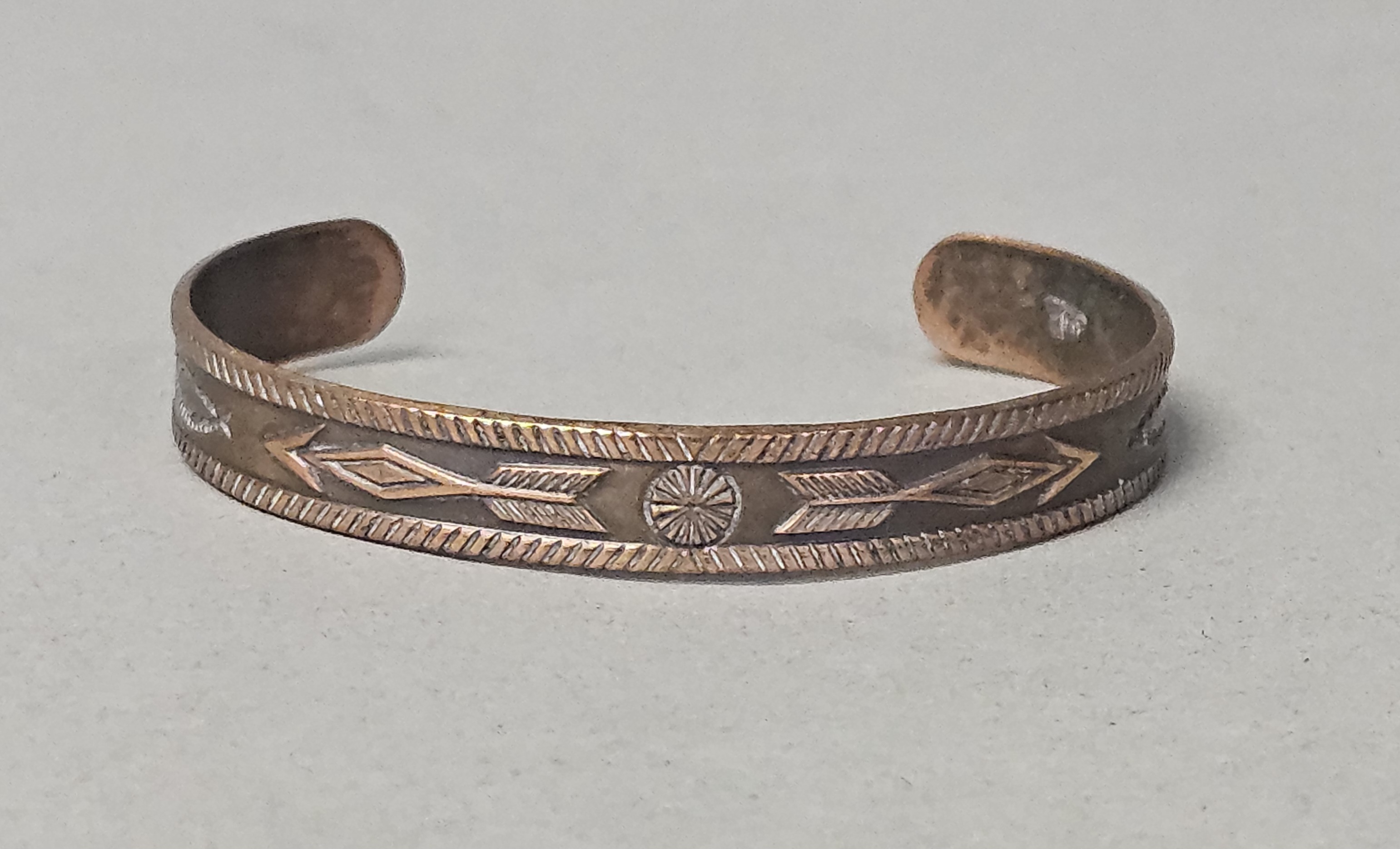 Bell Trading Post Stamped Solid Copper Bracelet