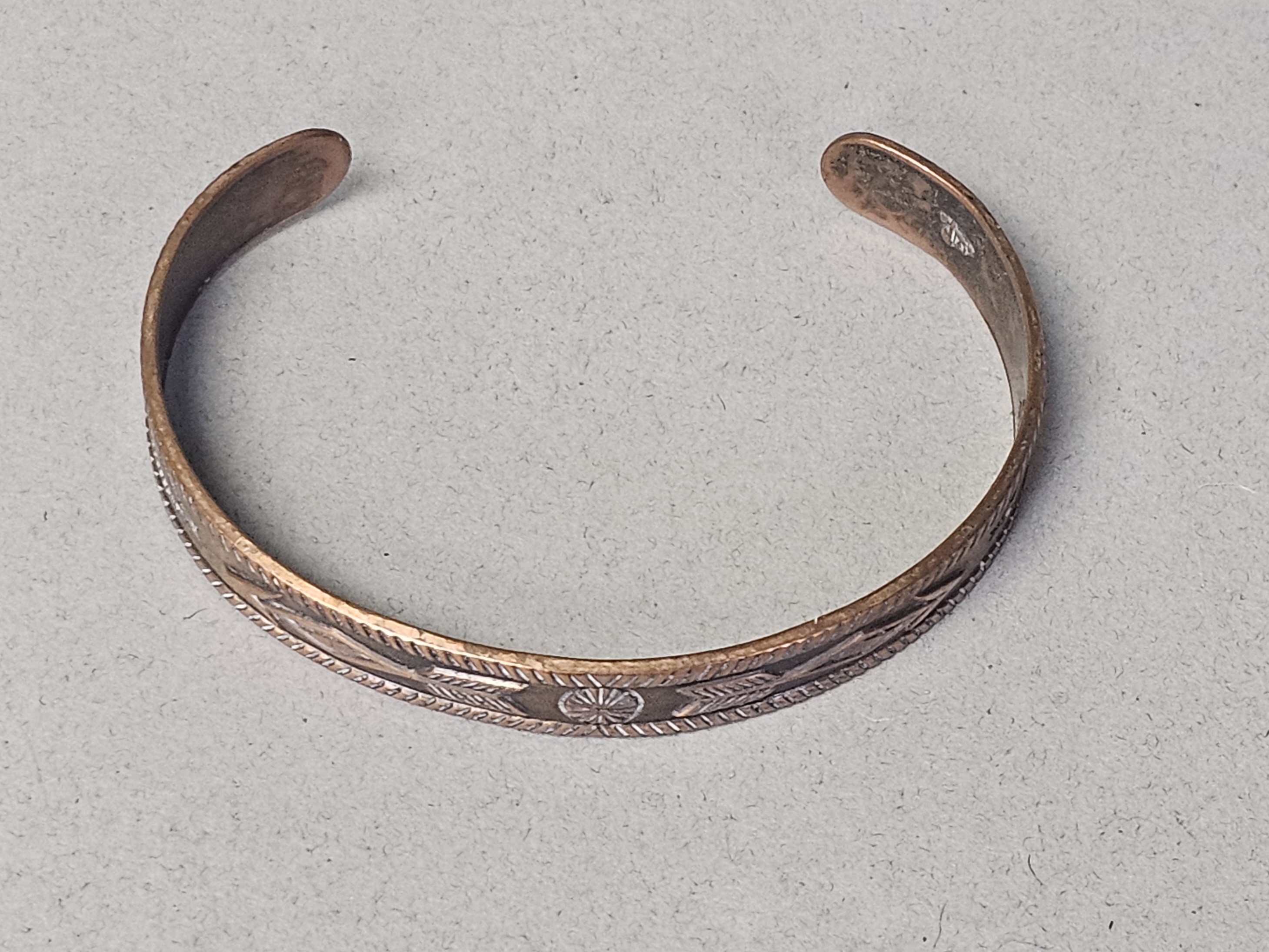 Bell Trading Post Stamped Solid Copper Bracelet