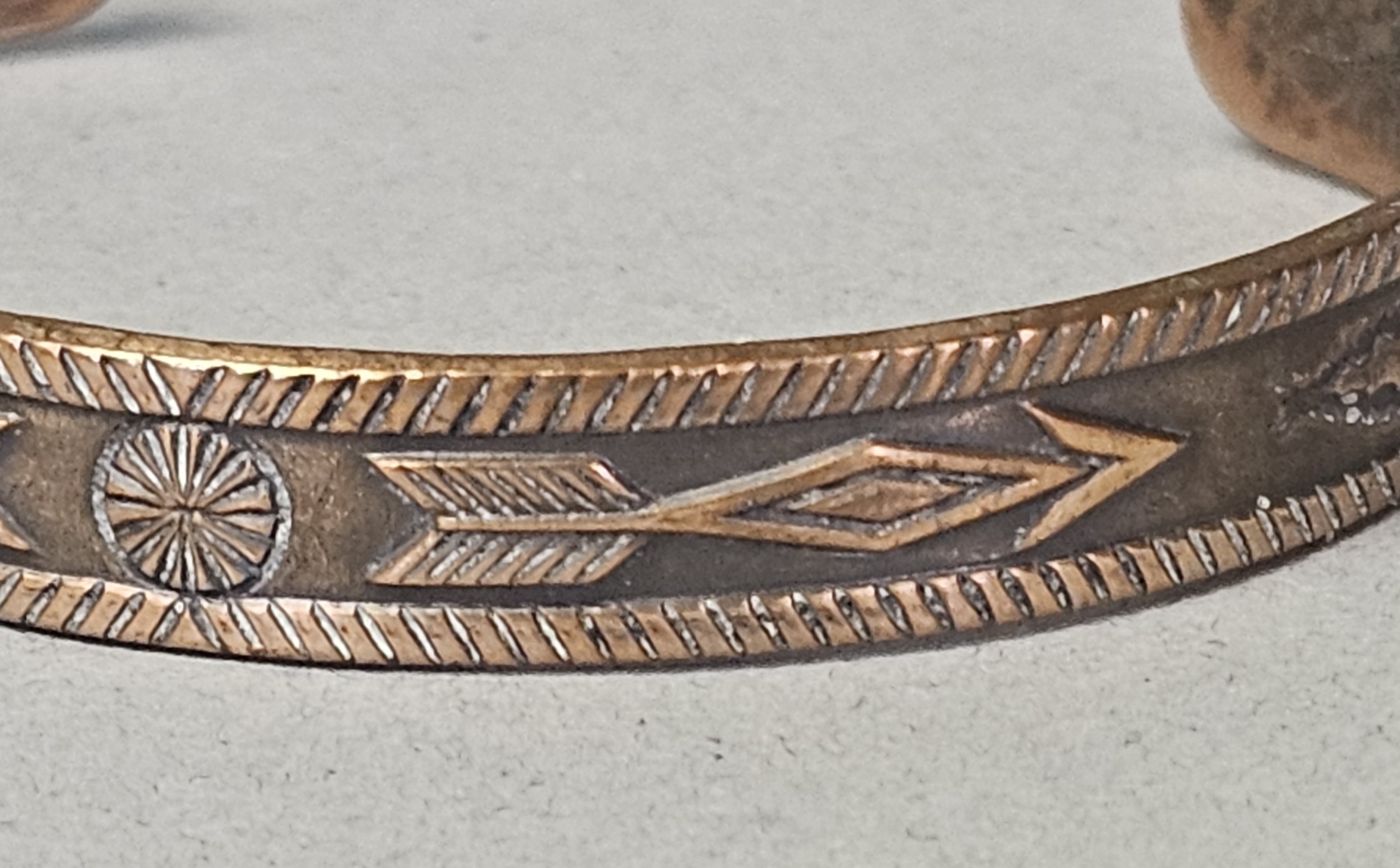 Bell Trading Post Stamped Solid Copper Bracelet