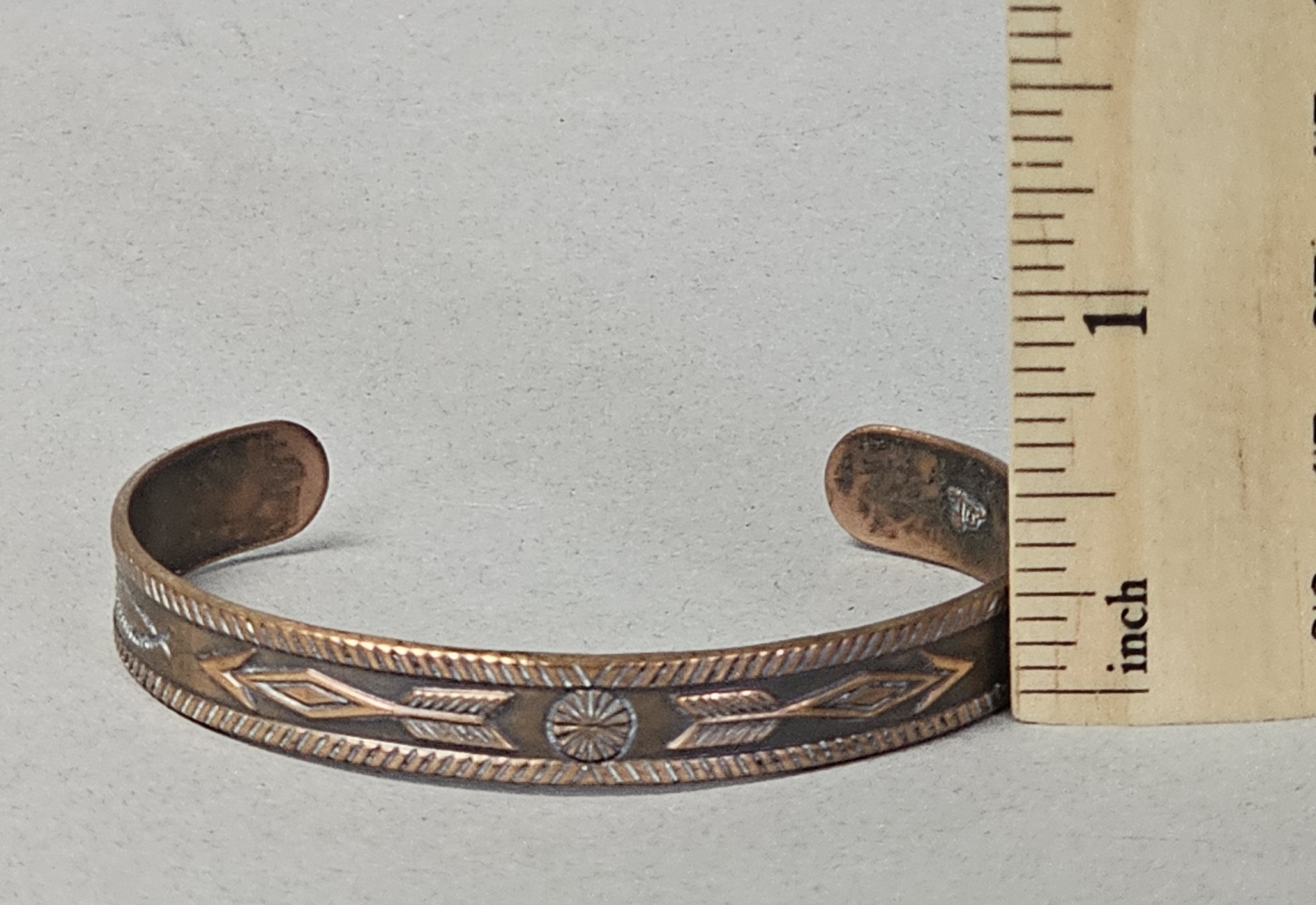 Bell Trading Post Stamped Solid Copper Bracelet
