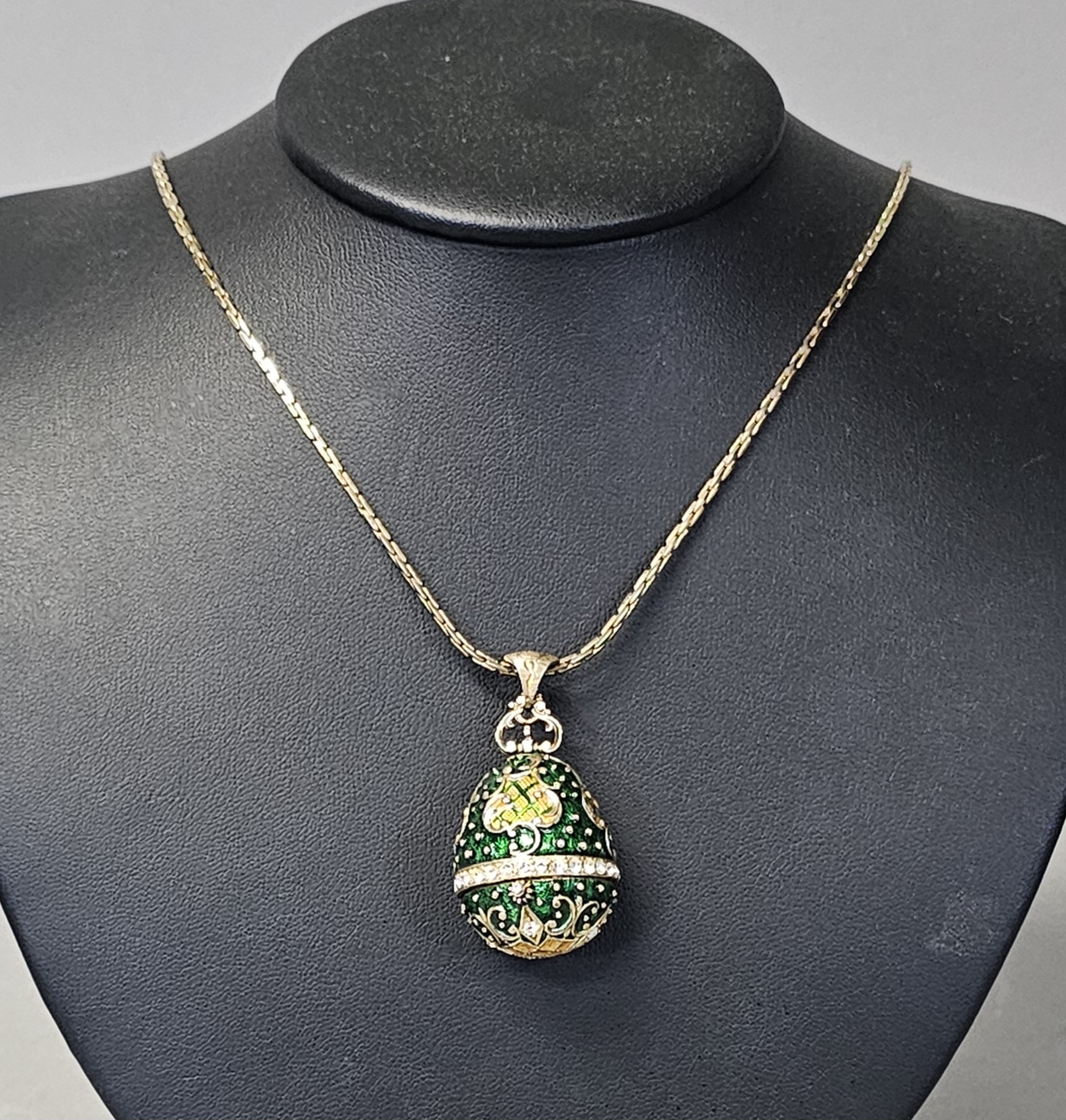 Park Lane Enamel Hinged Egg Pendant Necklace