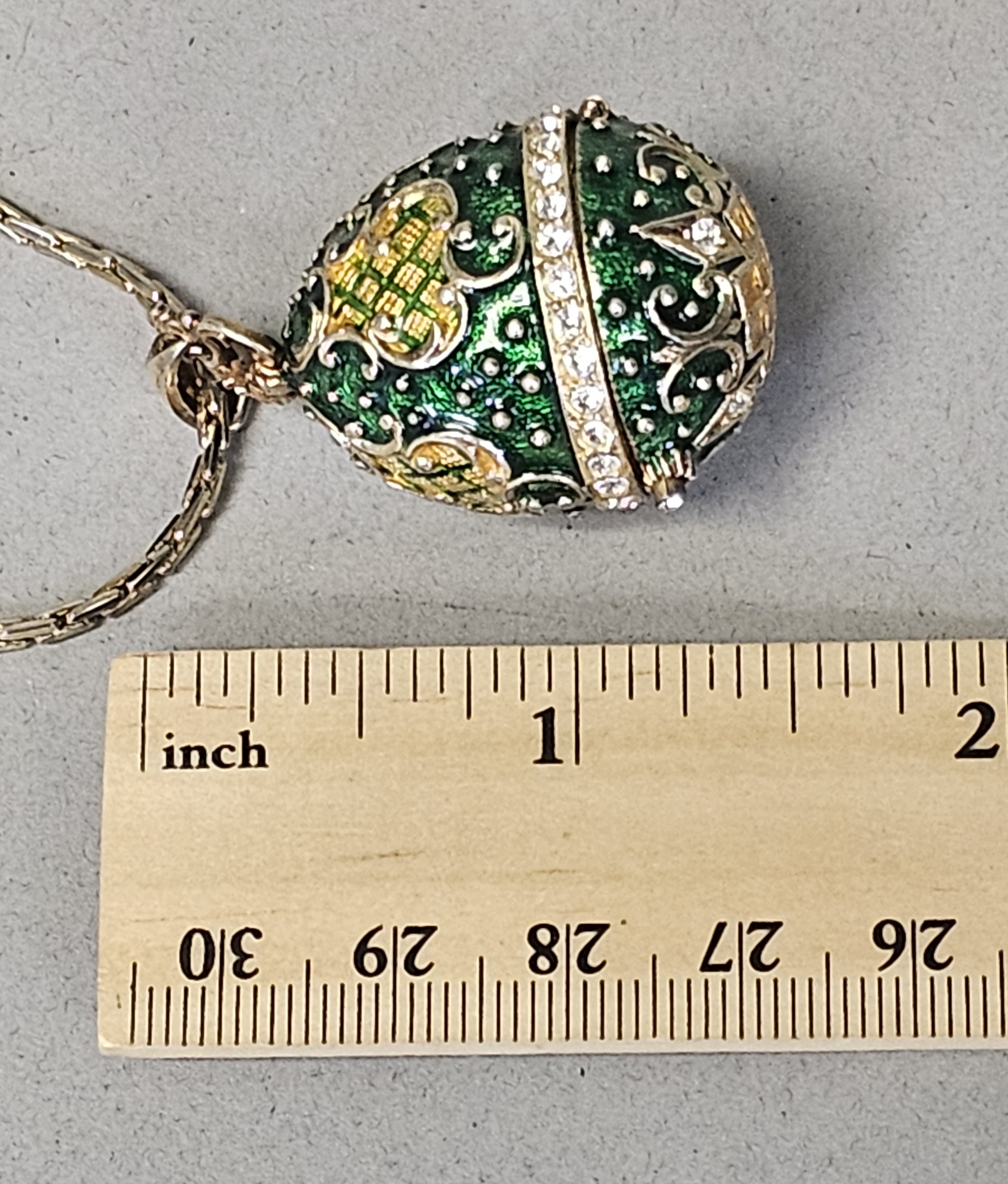 Park Lane Enamel Hinged Egg Pendant Necklace