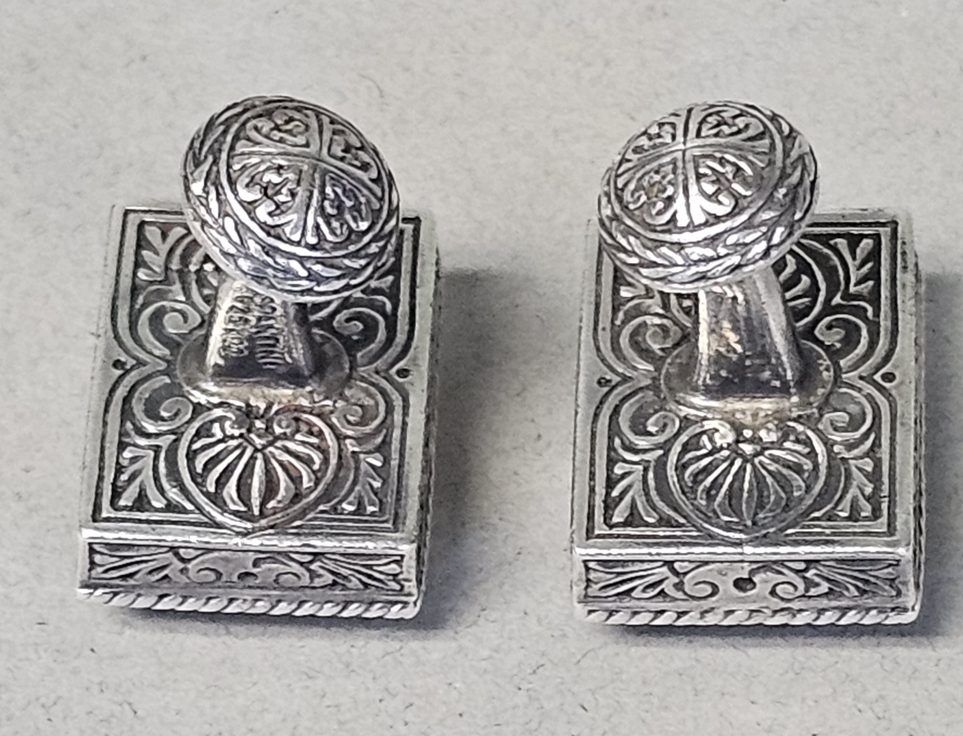Konstantino Sterling & 22K Carnelian Cufflinks 23.4 Grams