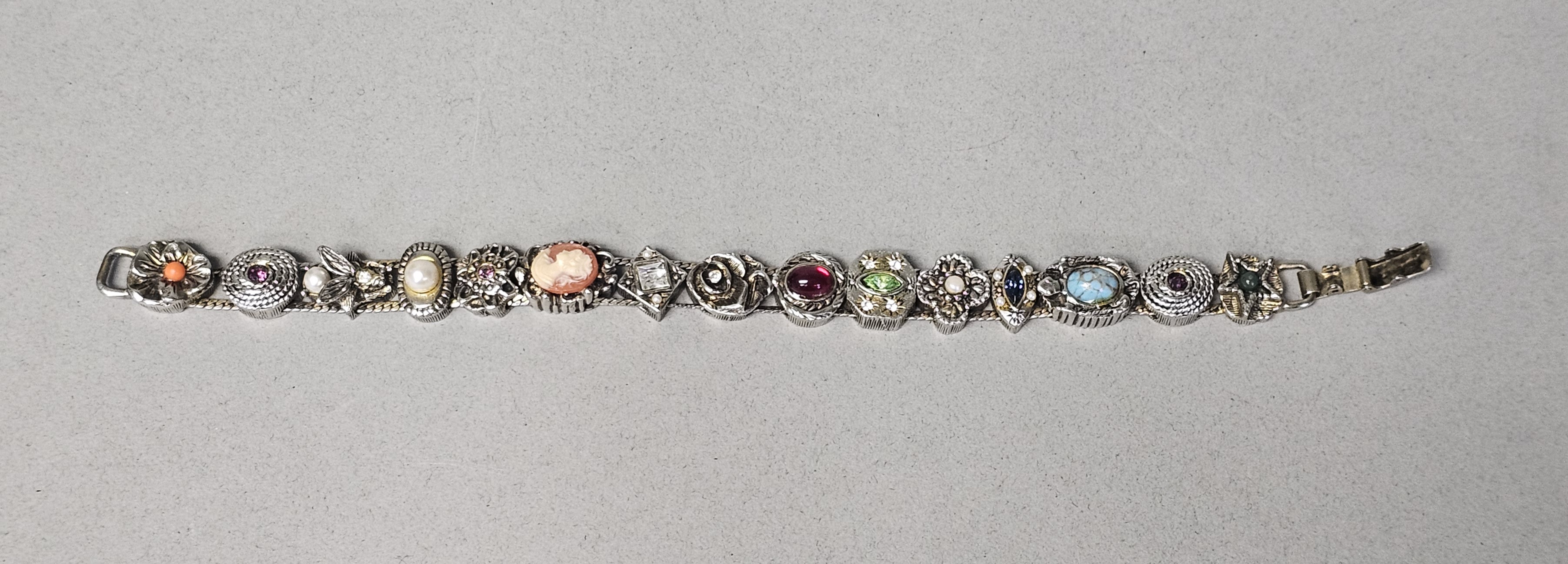 Victorian Revival Multi-Stone Slide Bracelet