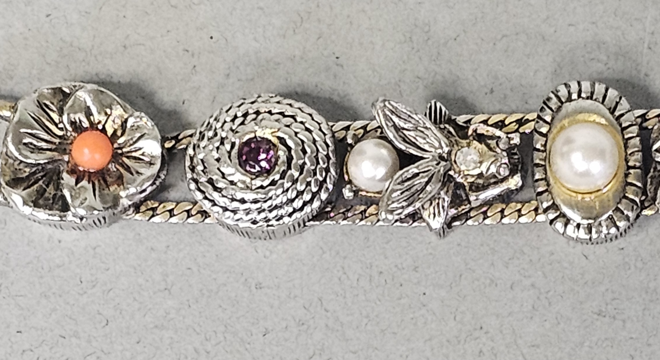 Victorian Revival Multi-Stone Slide Bracelet
