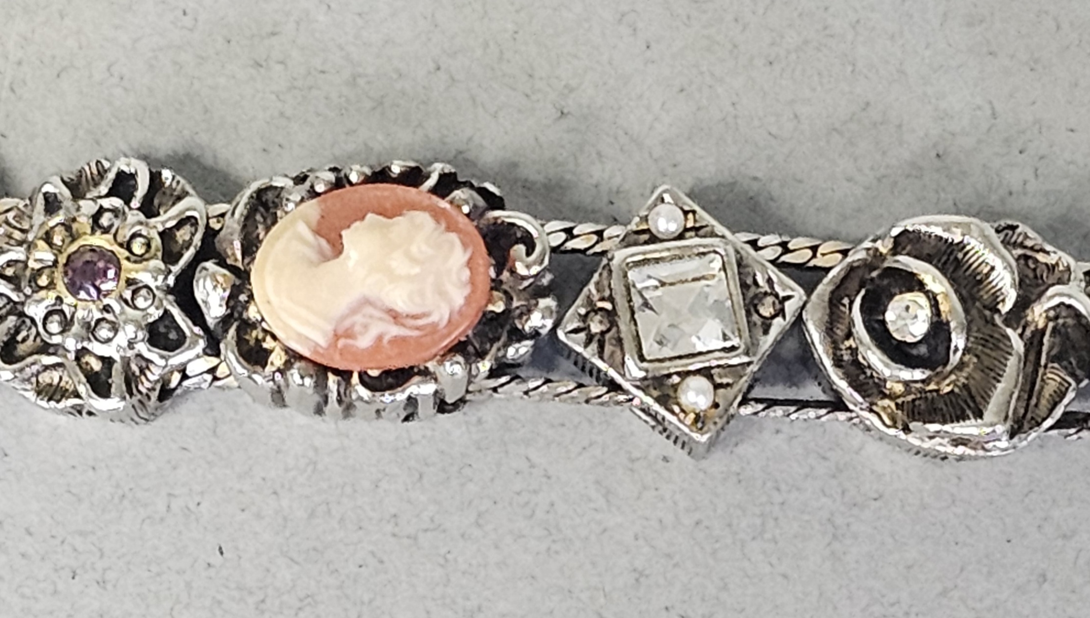 Victorian Revival Multi-Stone Slide Bracelet