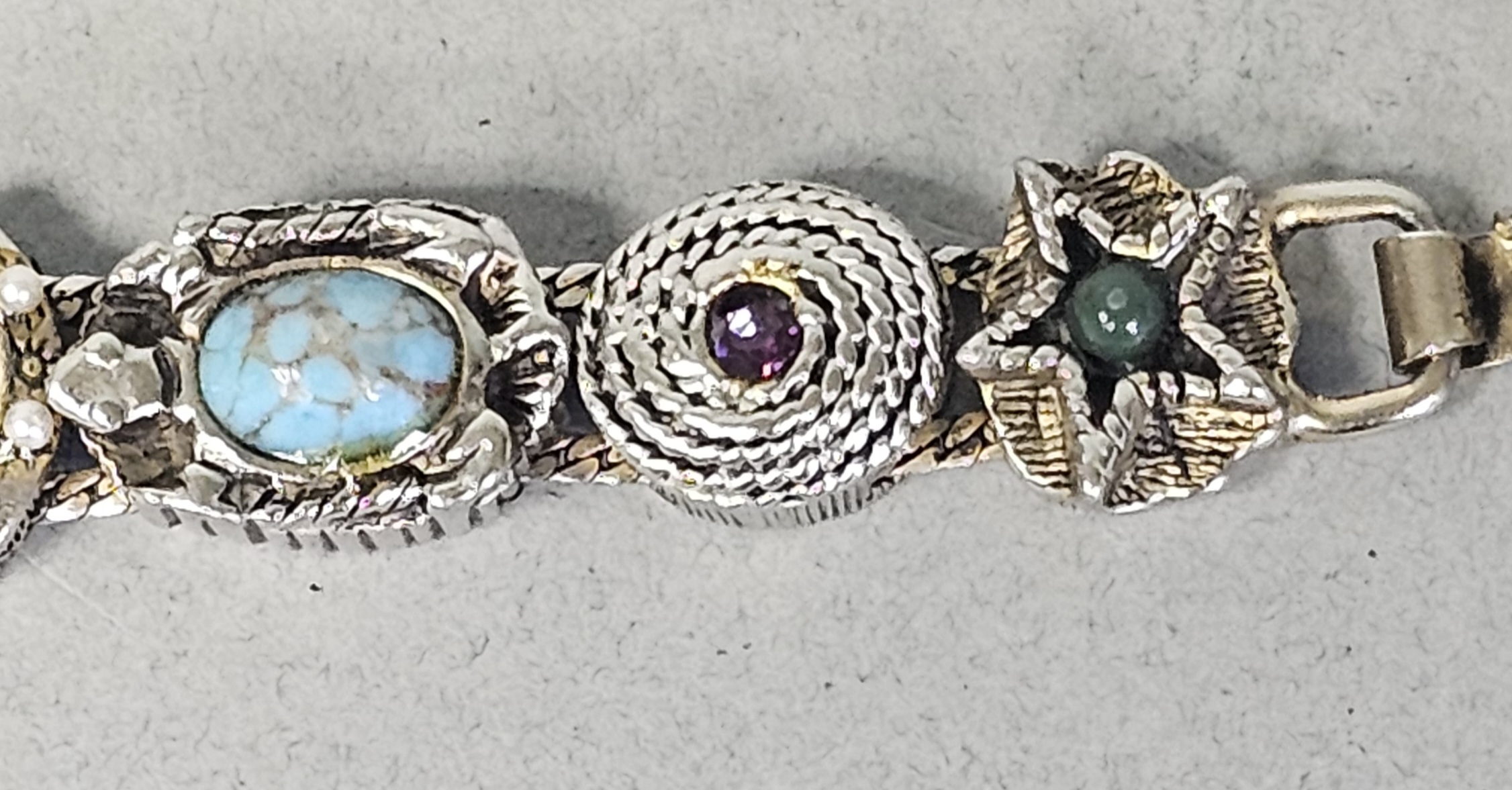 Victorian Revival Multi-Stone Slide Bracelet
