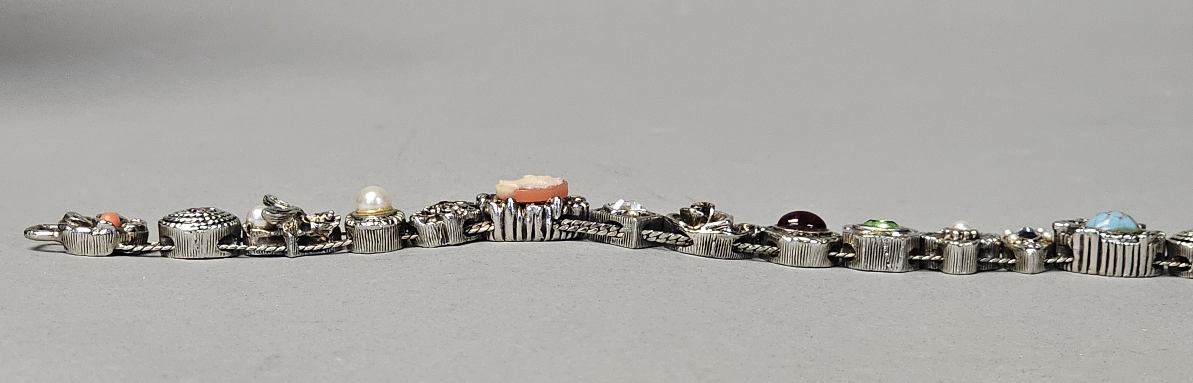 Victorian Revival Multi-Stone Slide Bracelet