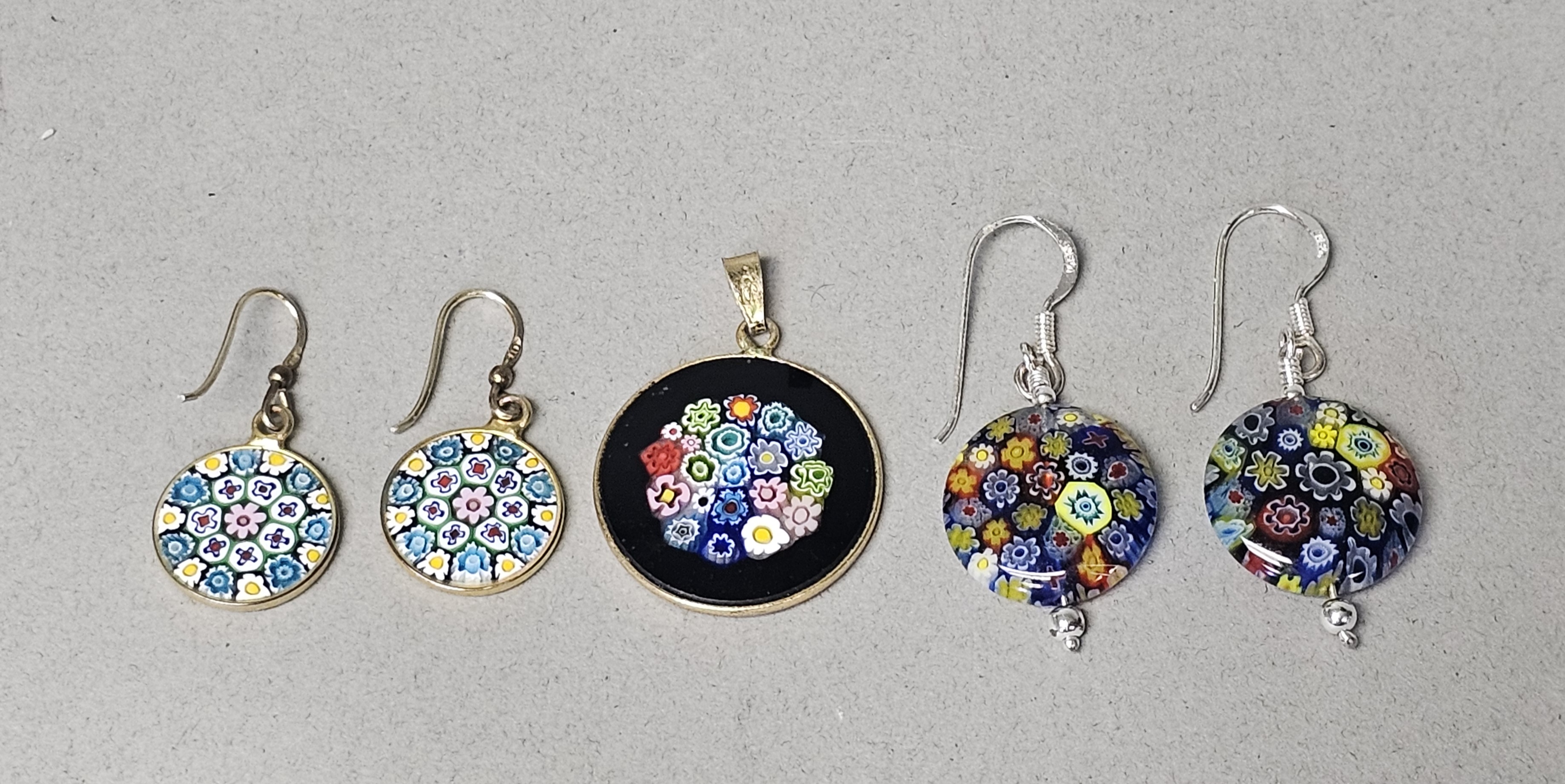 Sterling Silver & Vermeil Millefiori Glass Jewelry