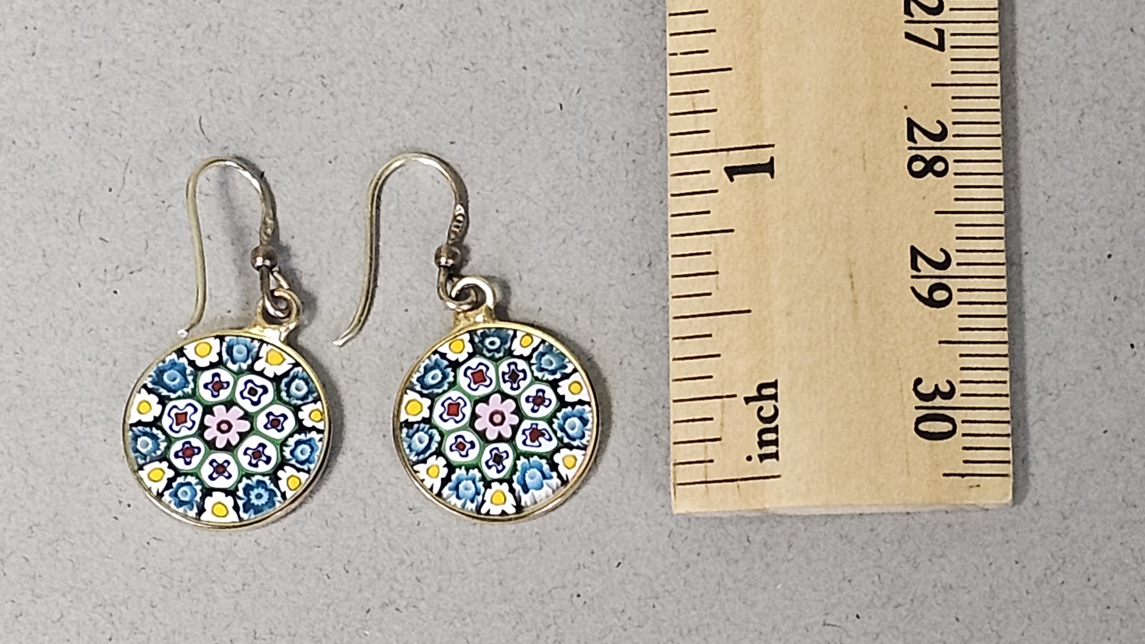 Sterling Silver & Vermeil Millefiori Glass Jewelry