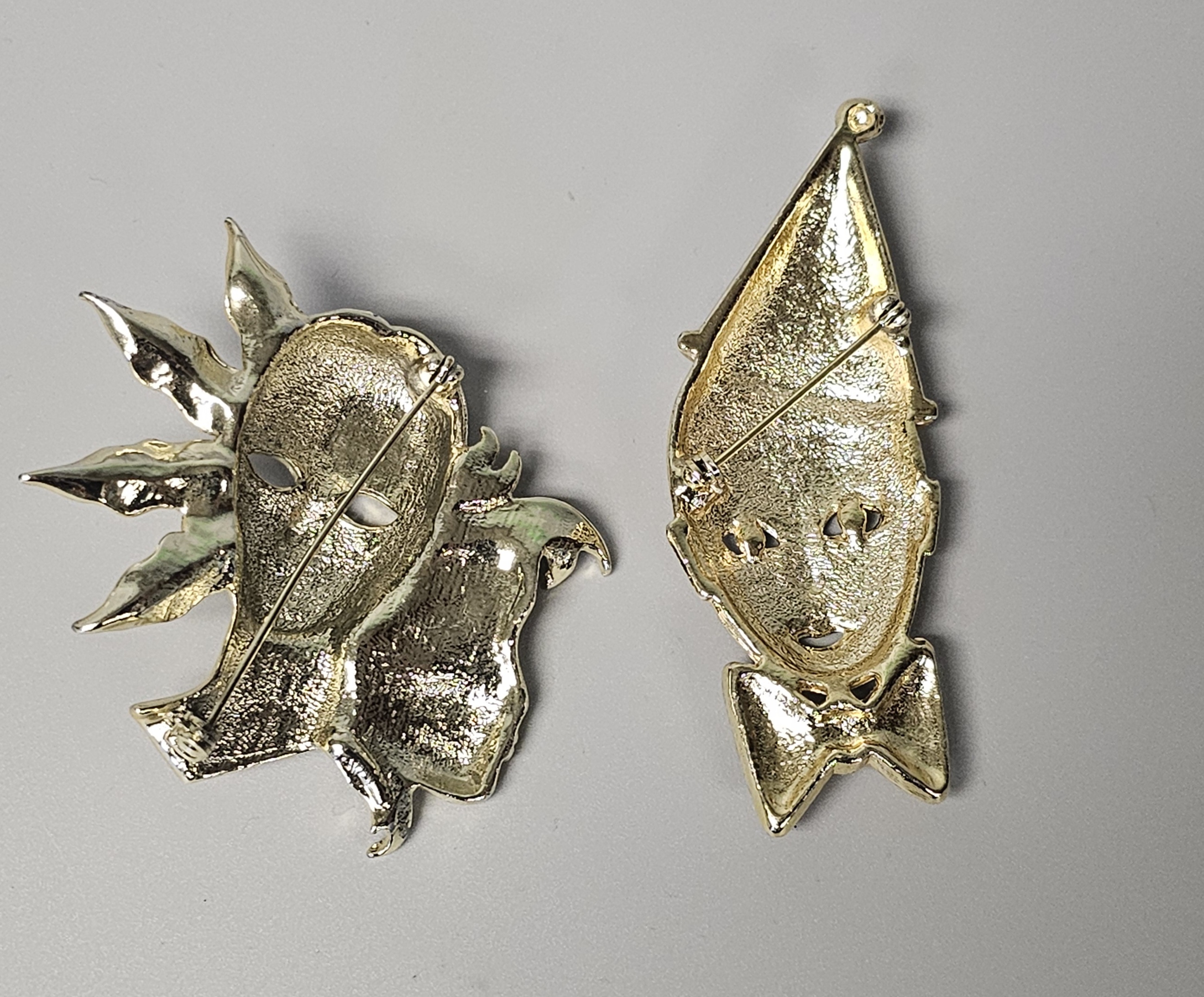 Vintage Costume Brooches Inc Theatrical Masks