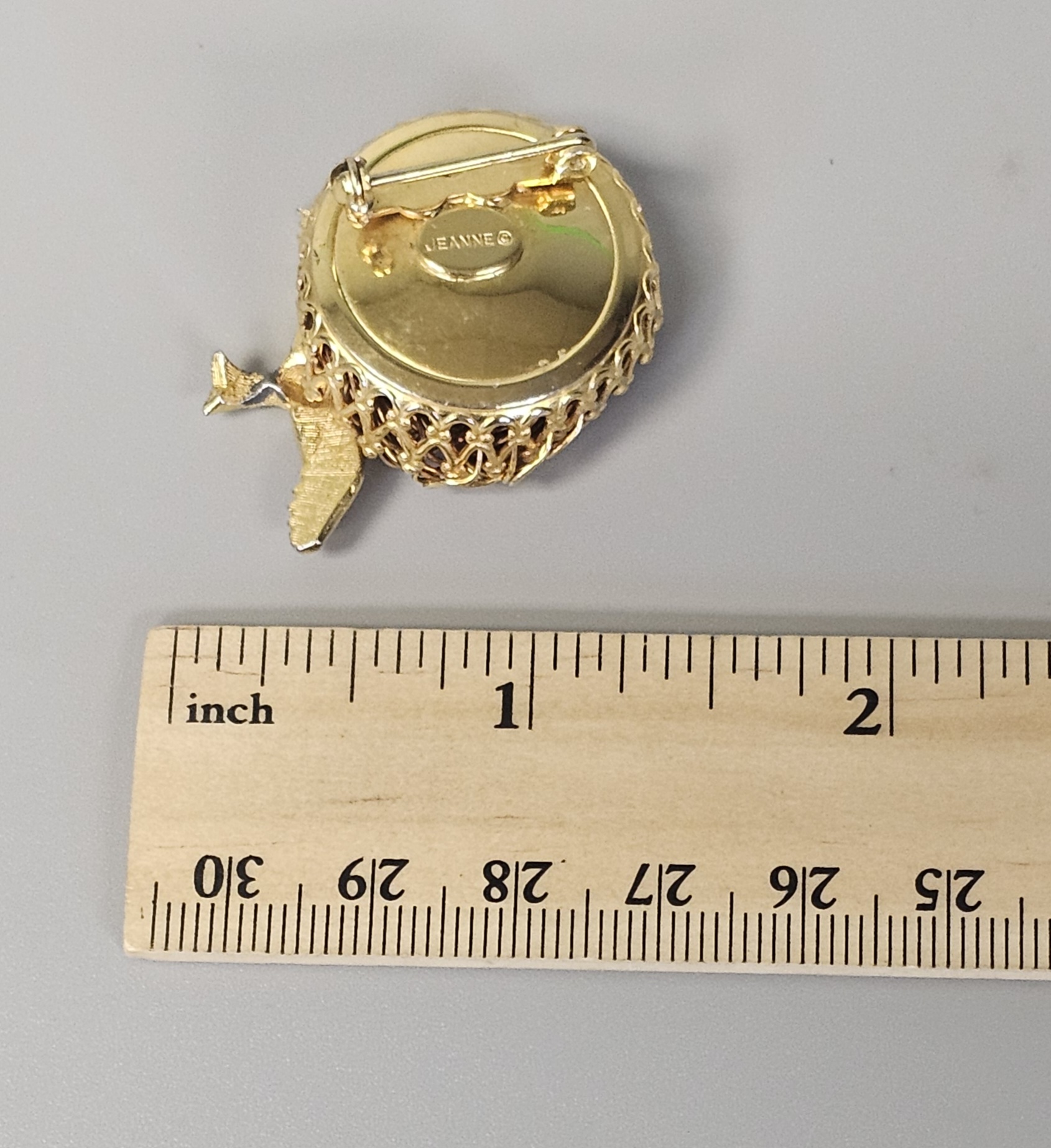 Vintage Jeanne Bird on Wire Nest Brooch