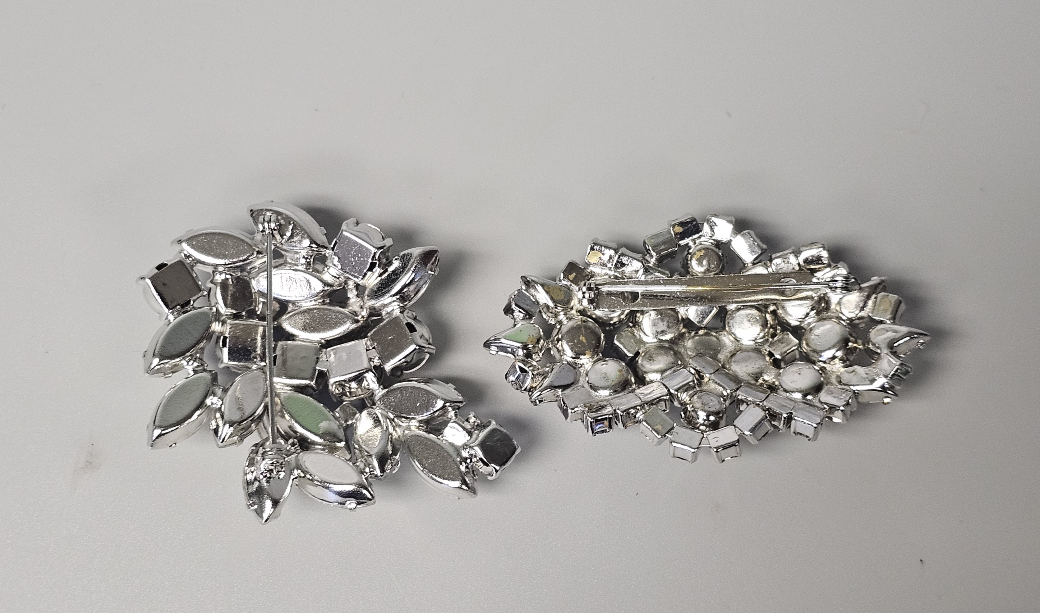 Vintage Costume Jewelry Rhinestone Brooches