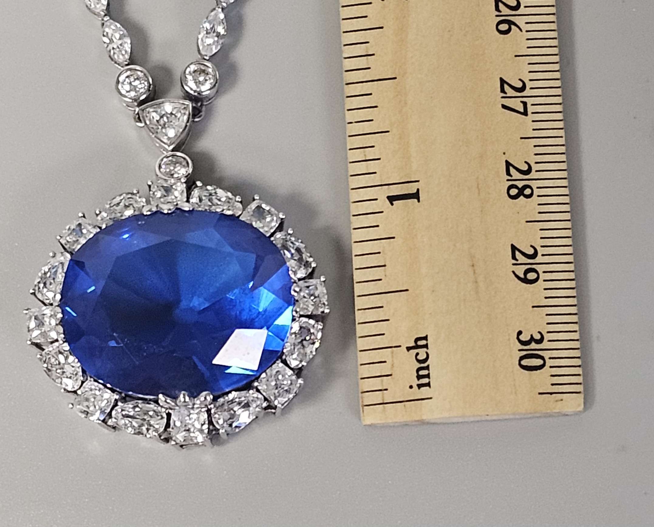 Smithsonian Simulated Hope Diamond Necklace