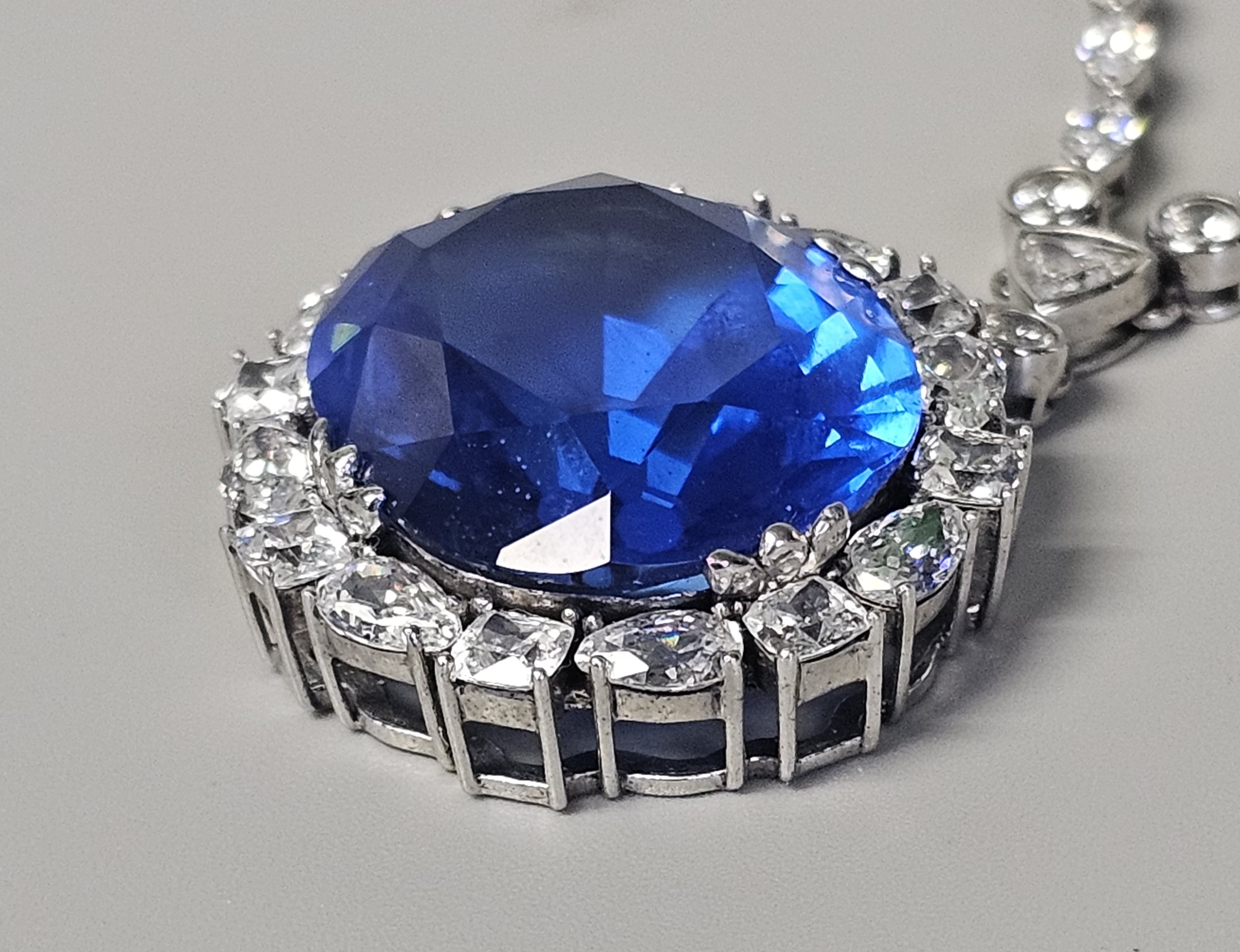 Smithsonian Simulated Hope Diamond Necklace