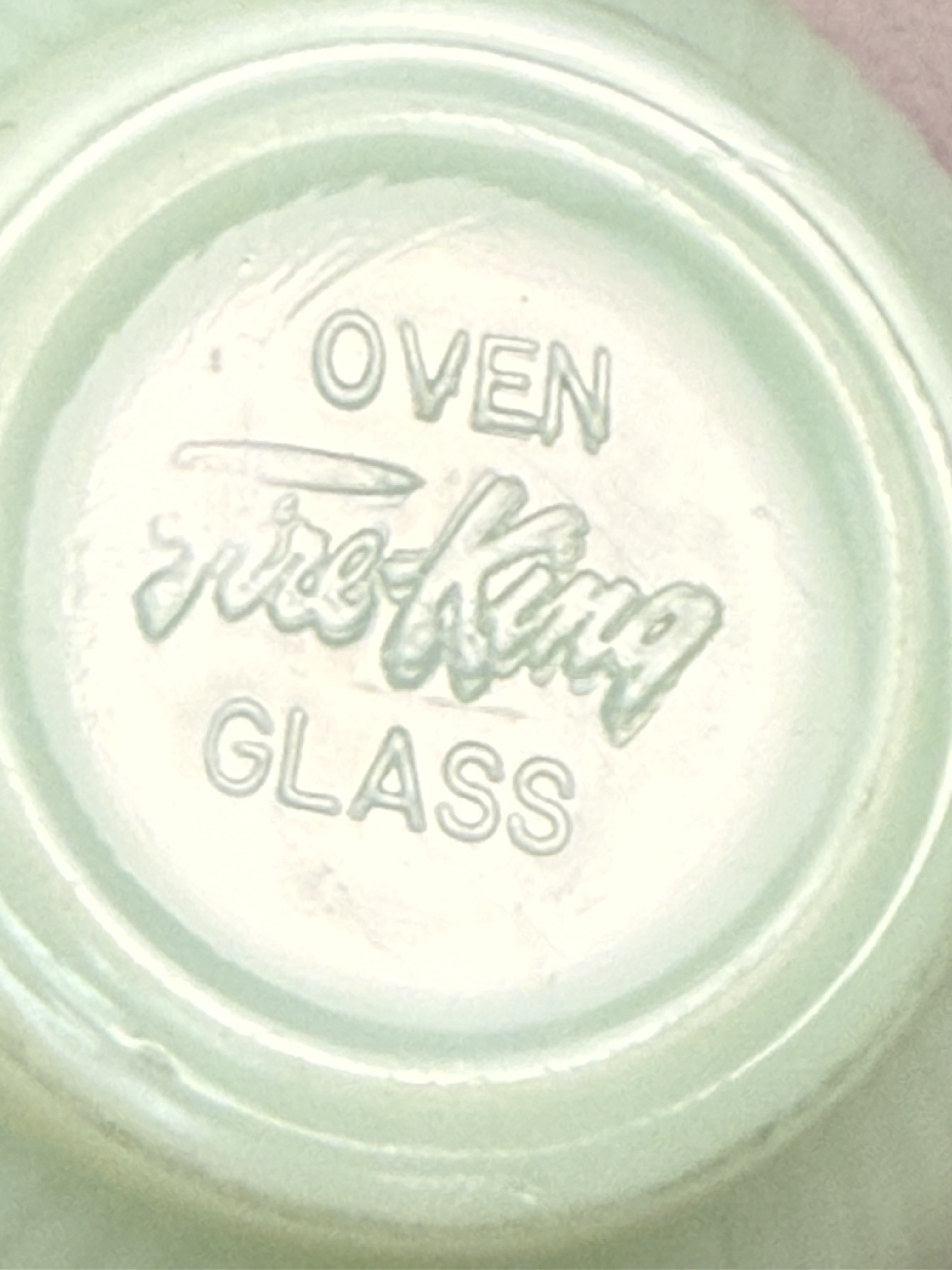 A Set of Fire-King Jane Ray Jadeite Glassware