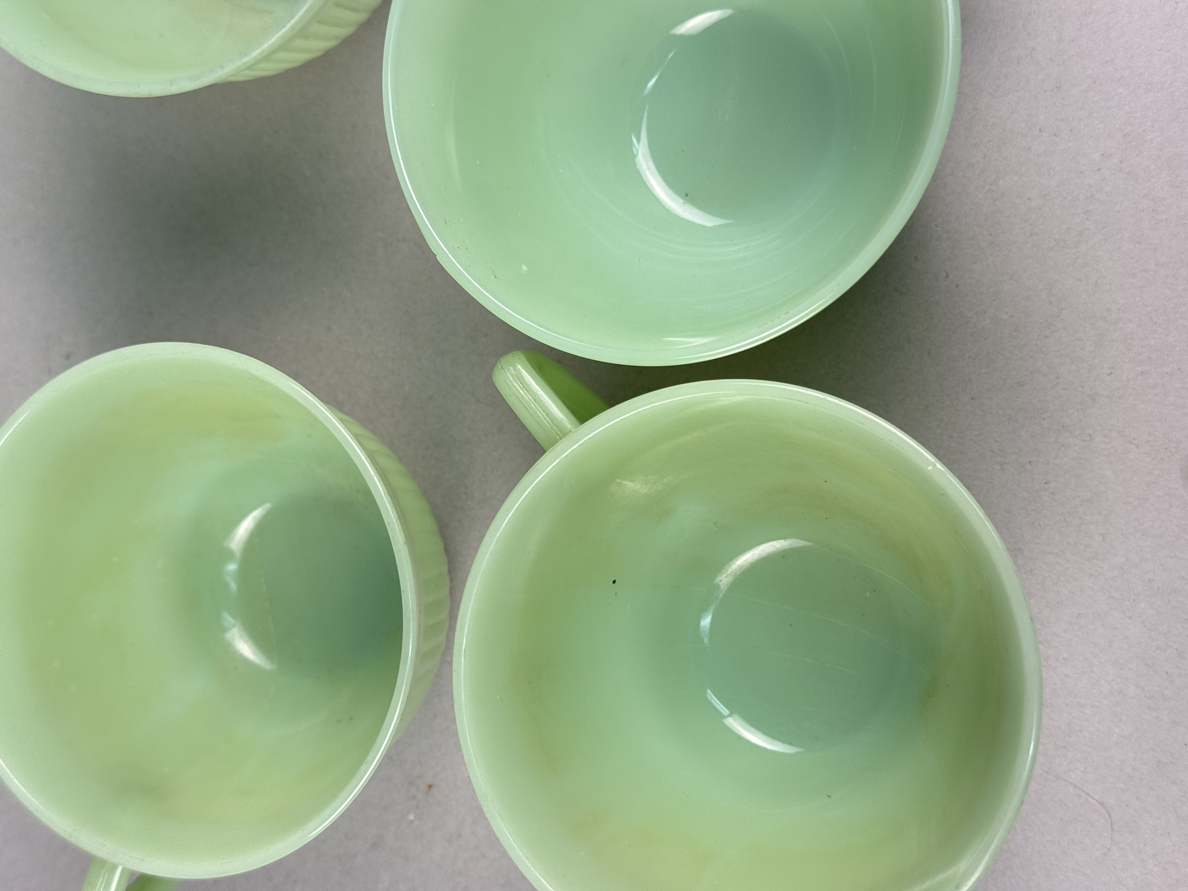 Fire-King Jane Ray Jadeite Glass Tableware