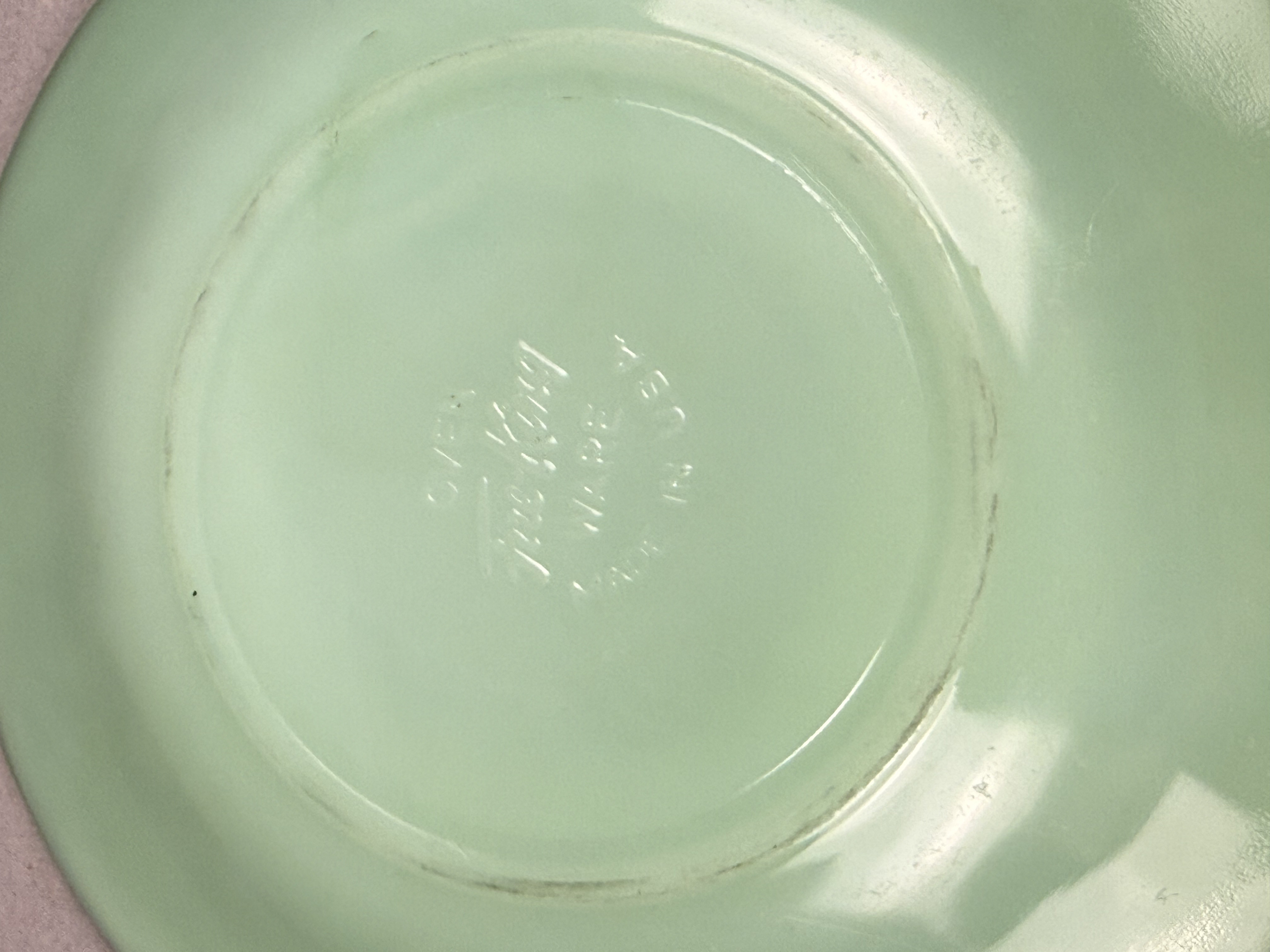 12 Pieces of Fire-King Jadeite Jane Ray Tableware