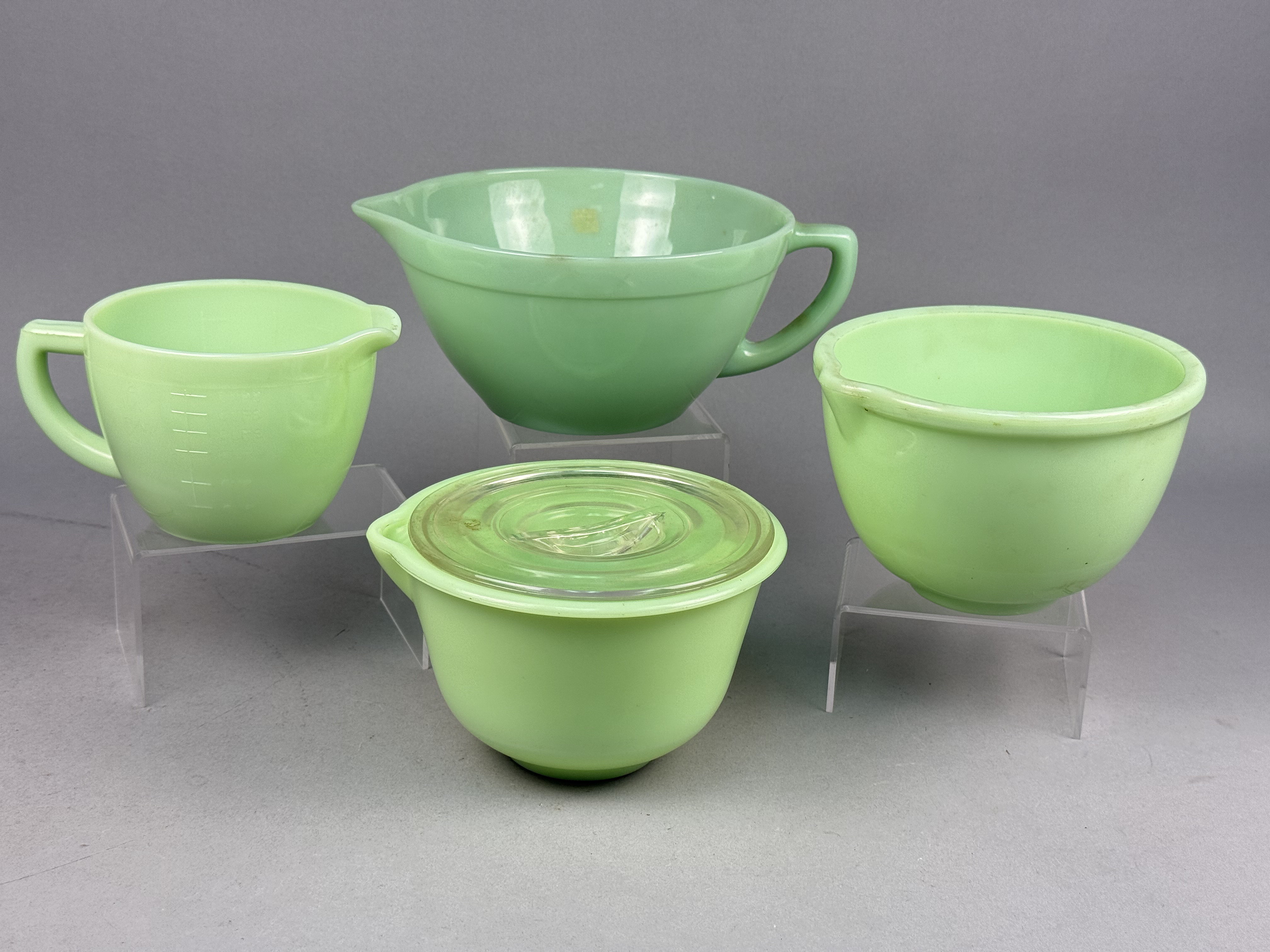 Five-Pieces of Fire-King Jadeite Kitchenware